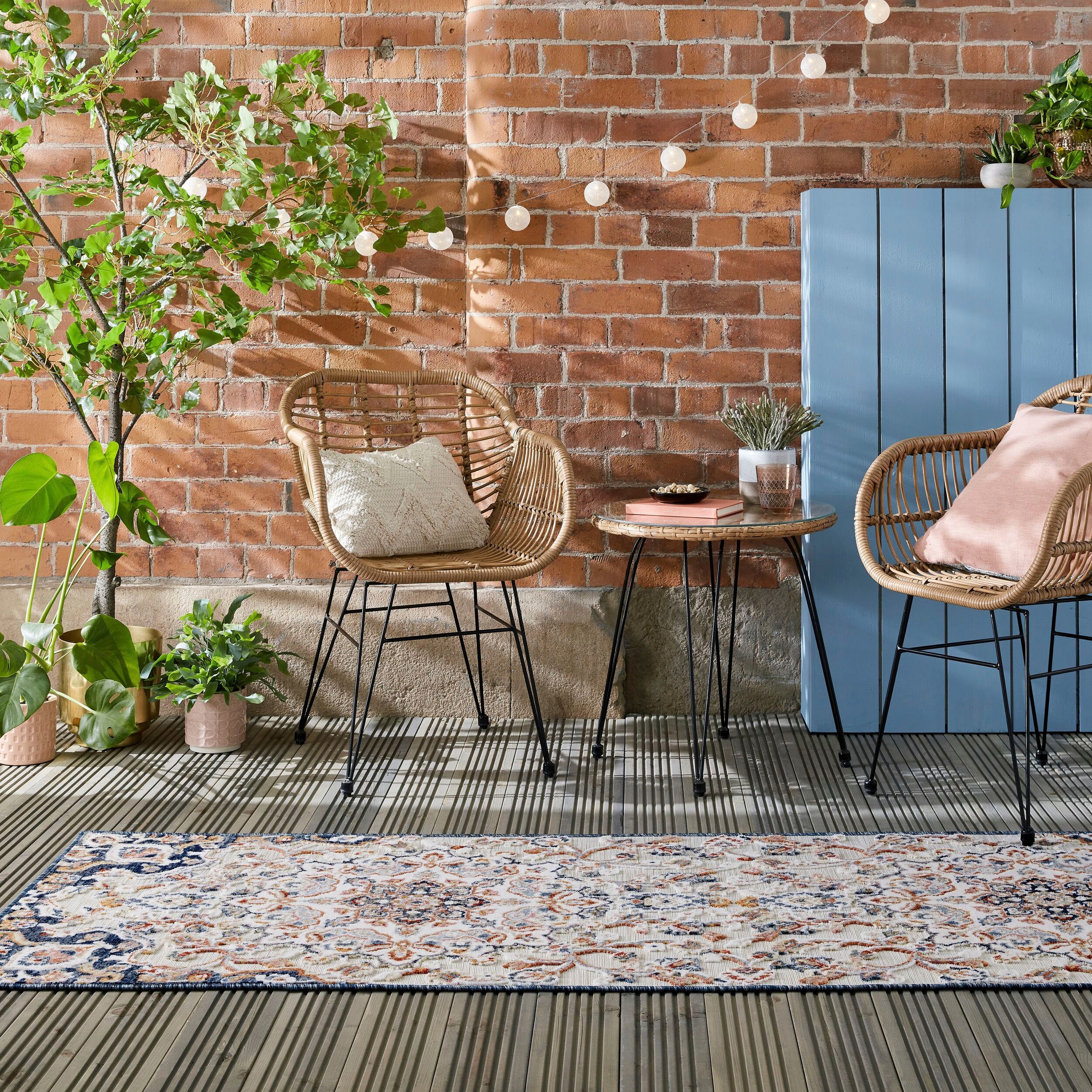 FLAIR RUGS Teppich »Mabel«, rechteckig, 2 mm Höhe, Outdoor geeignet, Hoch-Tief Effekt