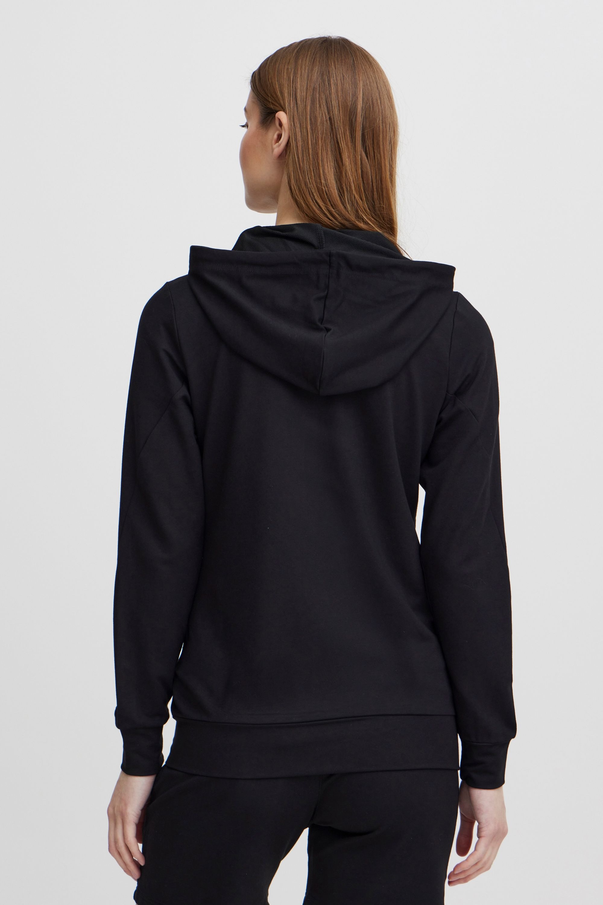 Sweatjacke NORTH BEND "Sweatjacke NBBrenta", Damen, Gr. 40, schwarz, Obermaterial: 66% Viskose CV. 30% Polyester PES. 4% Elasthan EL., Sweatjacken Sweatjacke 3