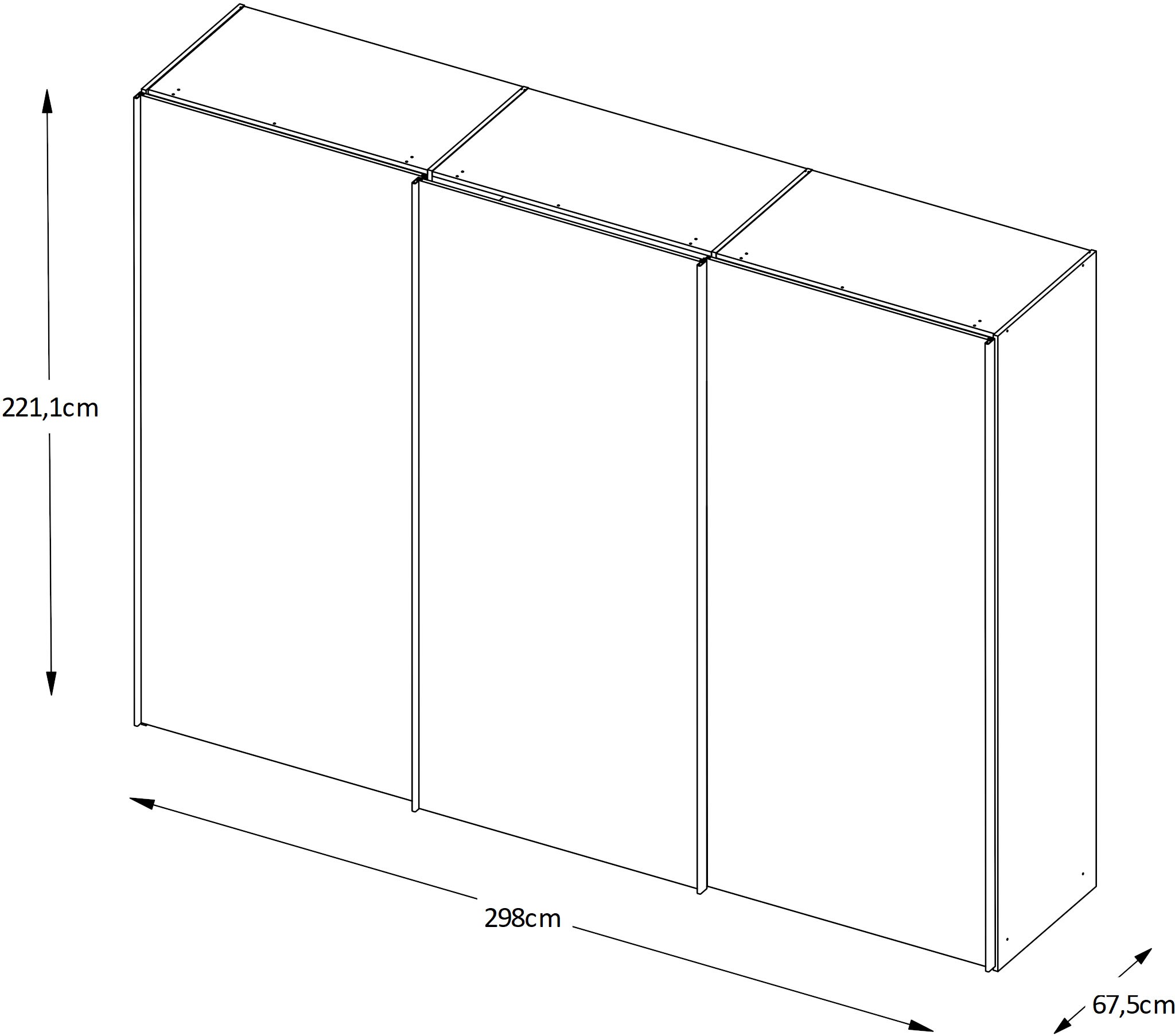 STAUD Schwebetürenschrank »Includo Glas, Made in Germany«