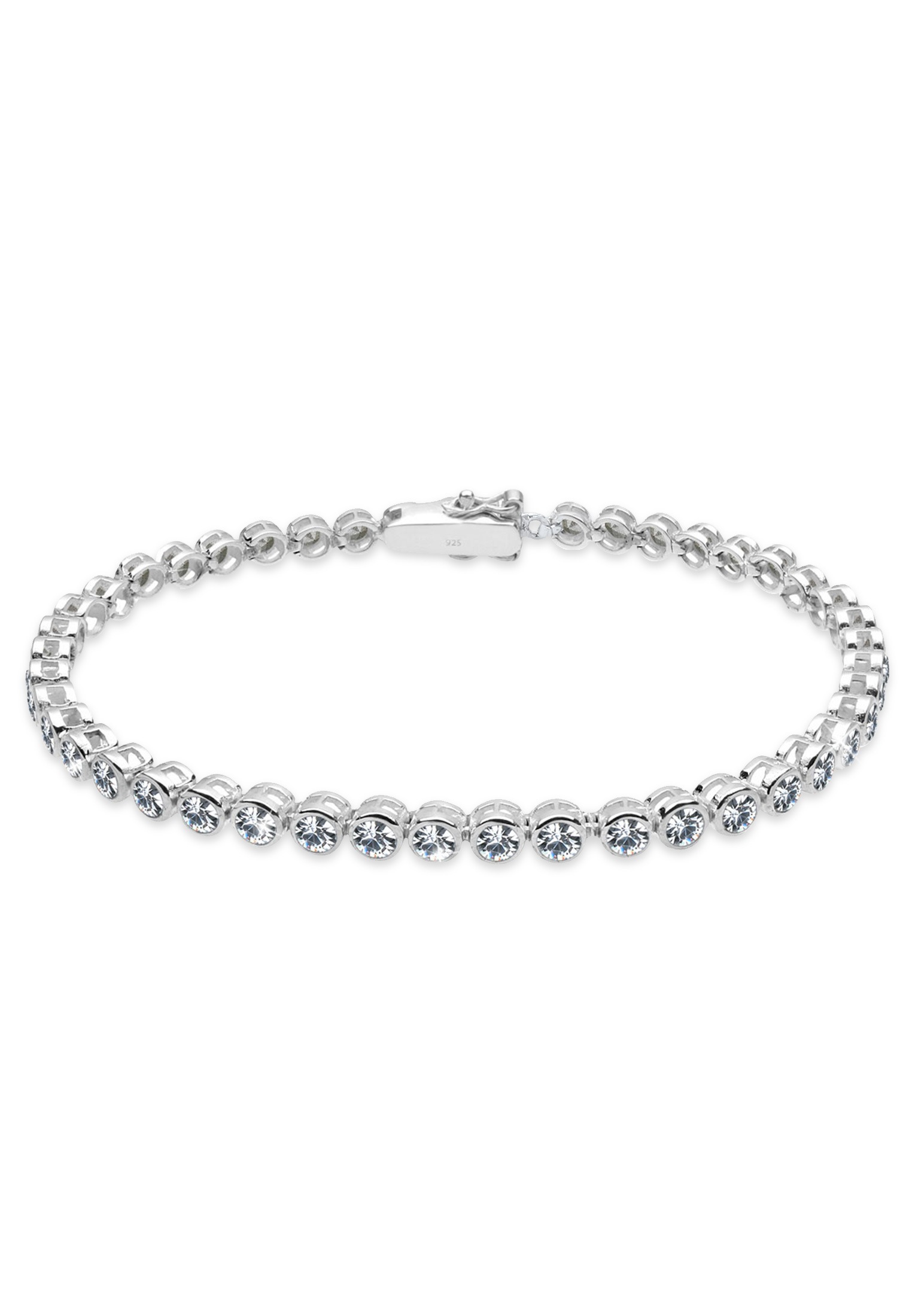 Elli Armband »Tennis Armband mit Kristalle Silber«