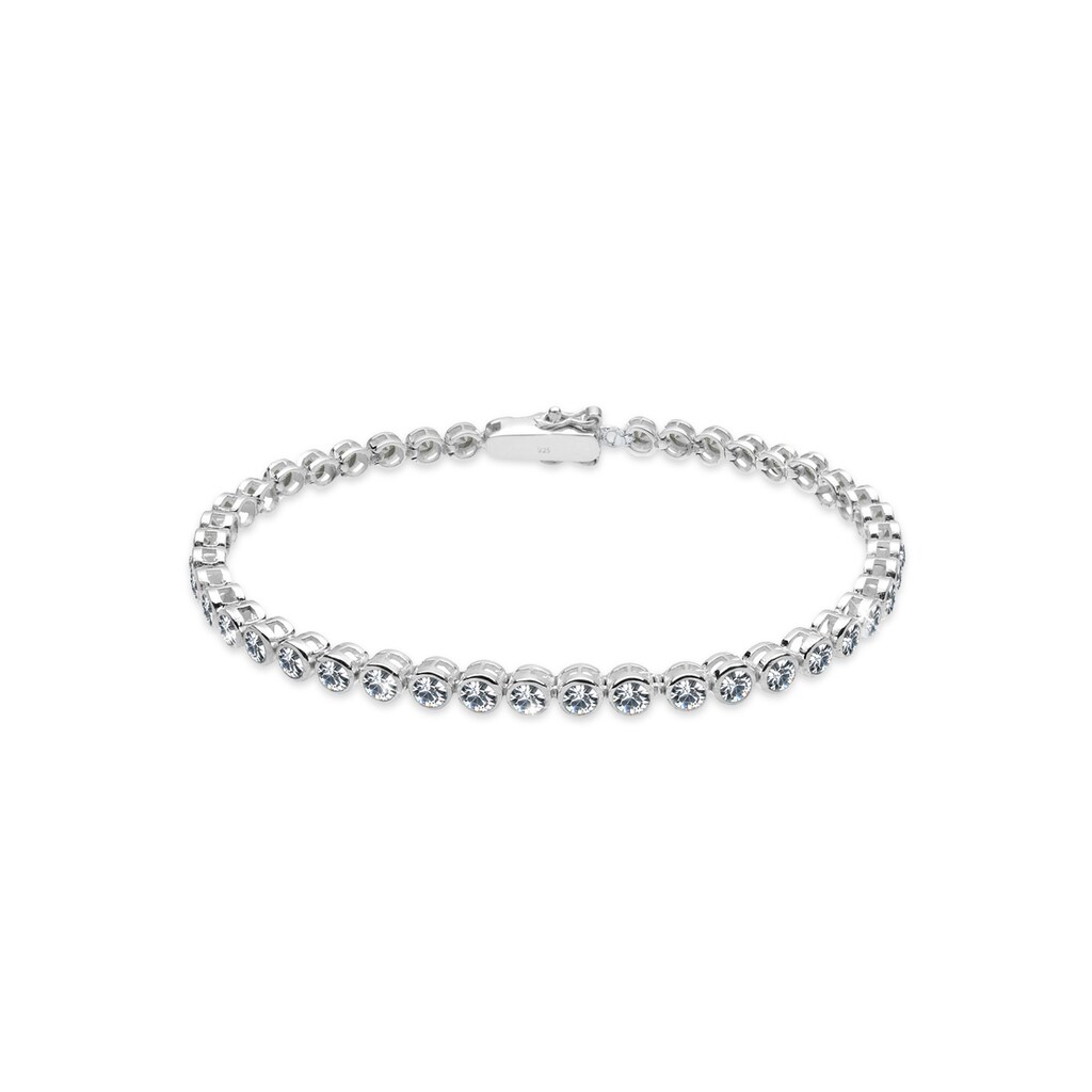 Elli Armband »Tennis Armband mit Kristalle Silber«