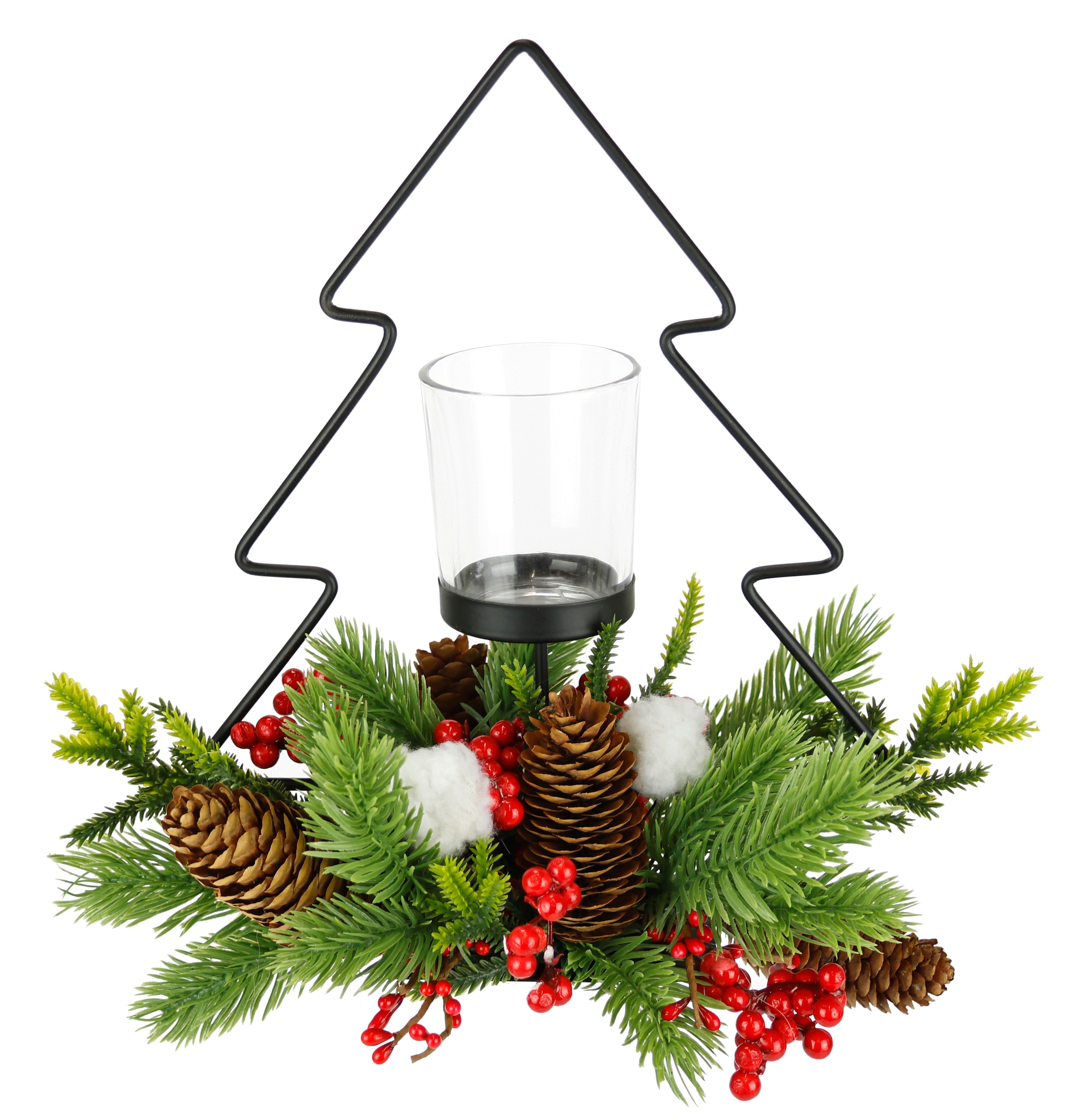 I.GE.A. Teelichthalter "Dekofigur Metall-Tannenbaum mit Glaseinsatz" Tannen günstig online kaufen