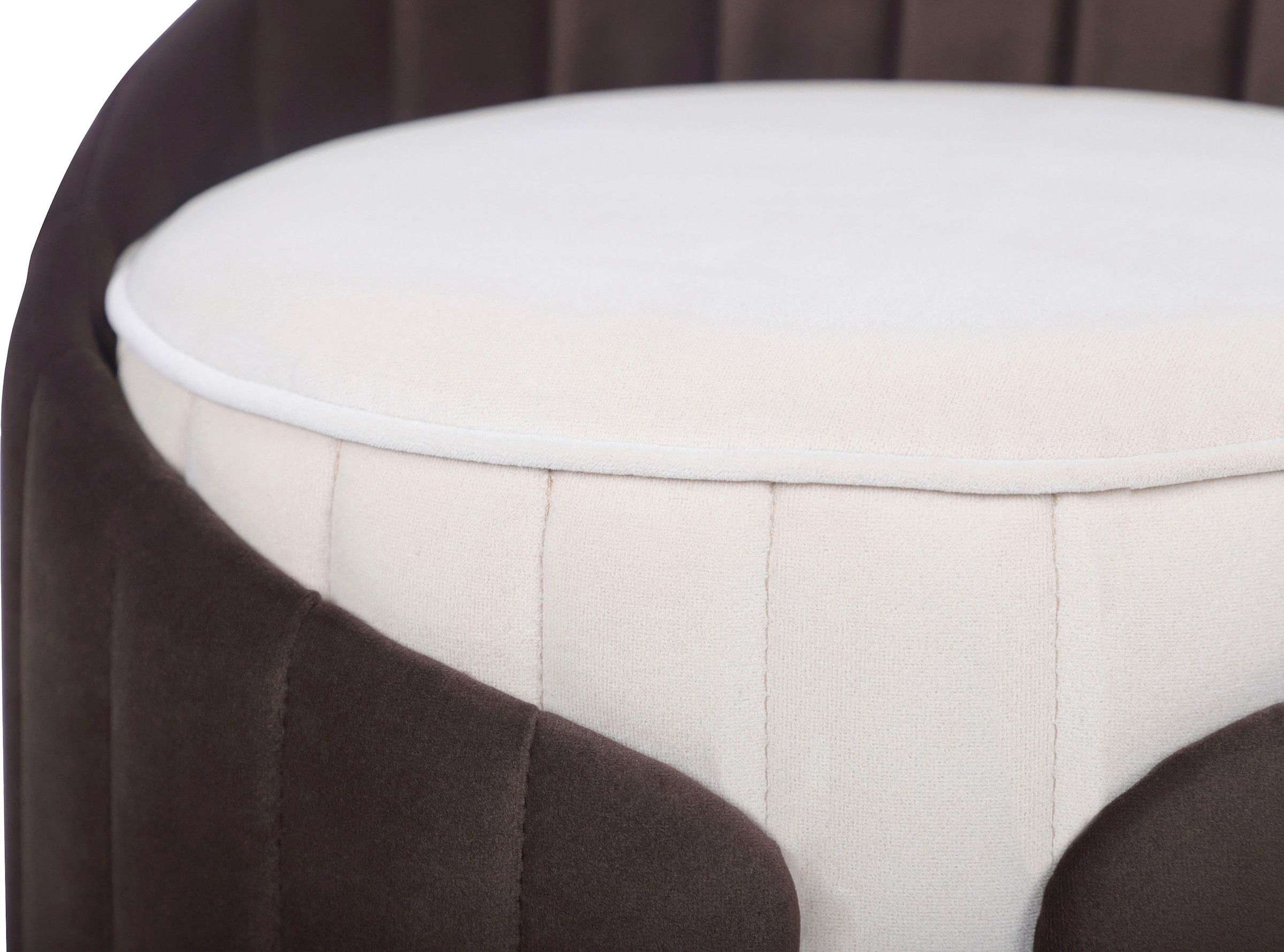 Kayoom Sitzhocker »Hocker Corin 145, Modernes Design, Komfortabel mit Rückenstütze«, (1 St.), zweifarbig, modern, komfortable Rückenstütze