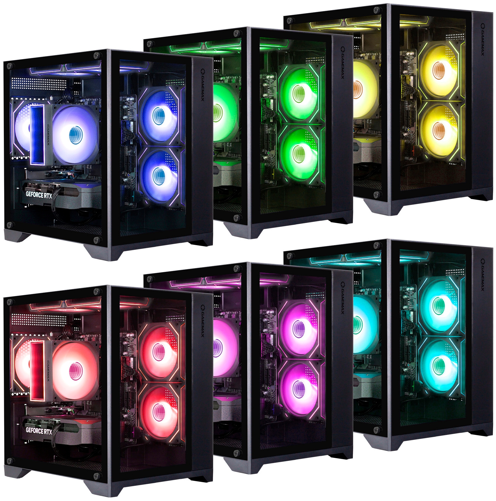 GAMEMAX Gaming-PC-Komplettsystem »MegaDeal Infinity Mini BK 2834 Ryzen 5 7500F 16GB 1TB SSD RTX 5060Ti« 27 ″ AMD Ryzen 5 GeForce RTX™ 5060 Ti 16 GB RAM 1.000 GB SSD Windows 11, DDR5 RAM + MSI PRO MP272L LCD-Monitor, 68,6cm (27")