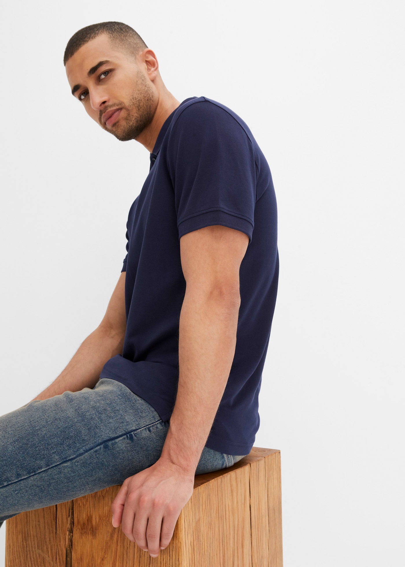 Thumbnail - bonprix Poloshirt "Piqué-Poloshirt aus reiner Baumwolle" 1 Regular Fit, Kurzarm, aus hautfreundlicher Baumwolle