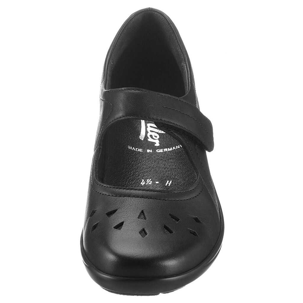 Schuhe Schuhtrends für Damen Semler Klettschuh »BIRGIT«, mit dezentem Lochmuster schwarz