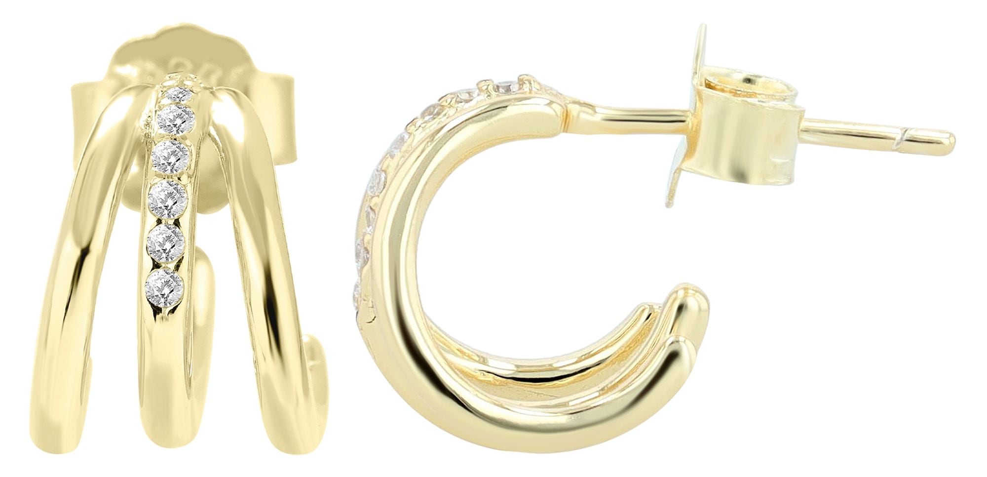 Adelia´s Paar Creolen "Damen Ohrringe – Creole aus 925 Silber mit Zirkonia" günstig online kaufen