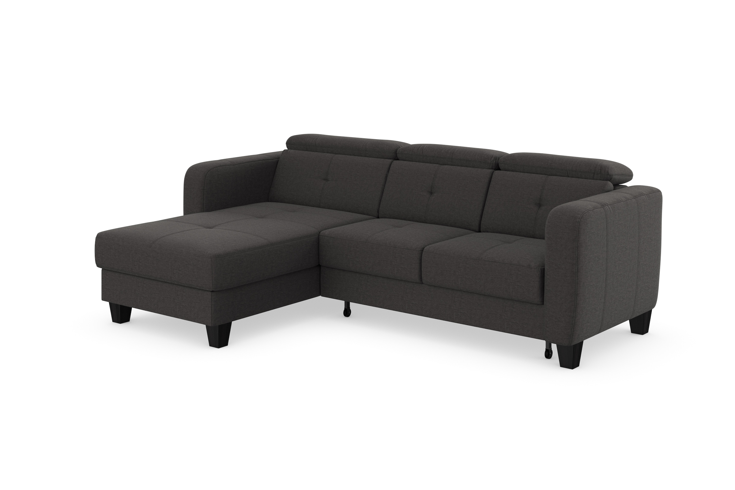 sit&more Ecksofa »Belluci L-Form«, inklusive Federkern, wahlweise mit Bettfunktion und Bettkasten