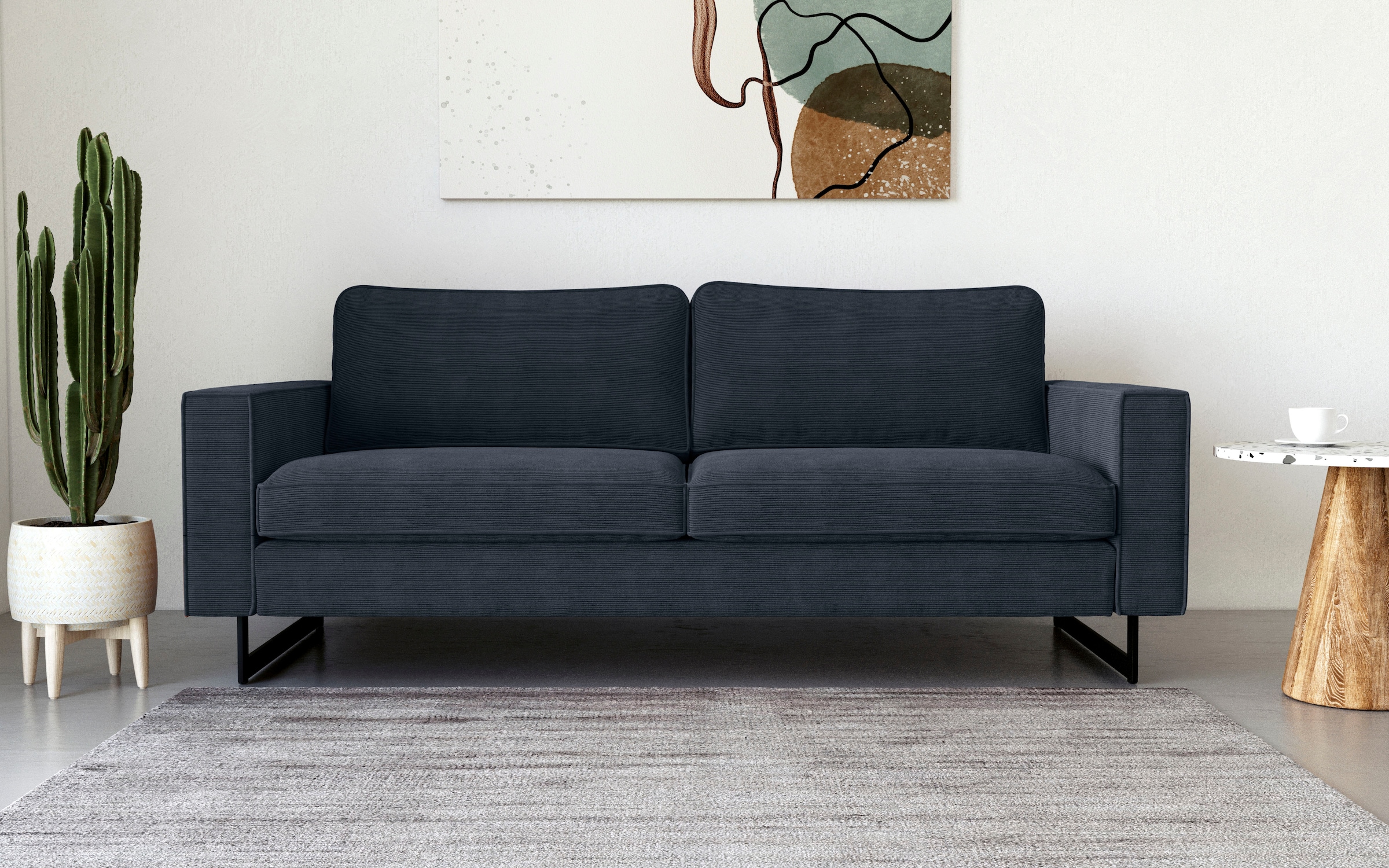 Places of Style 3-Sitzer "Maxi-Ausführung Pinto, 236 cm, Cord, Chenille, Le günstig online kaufen