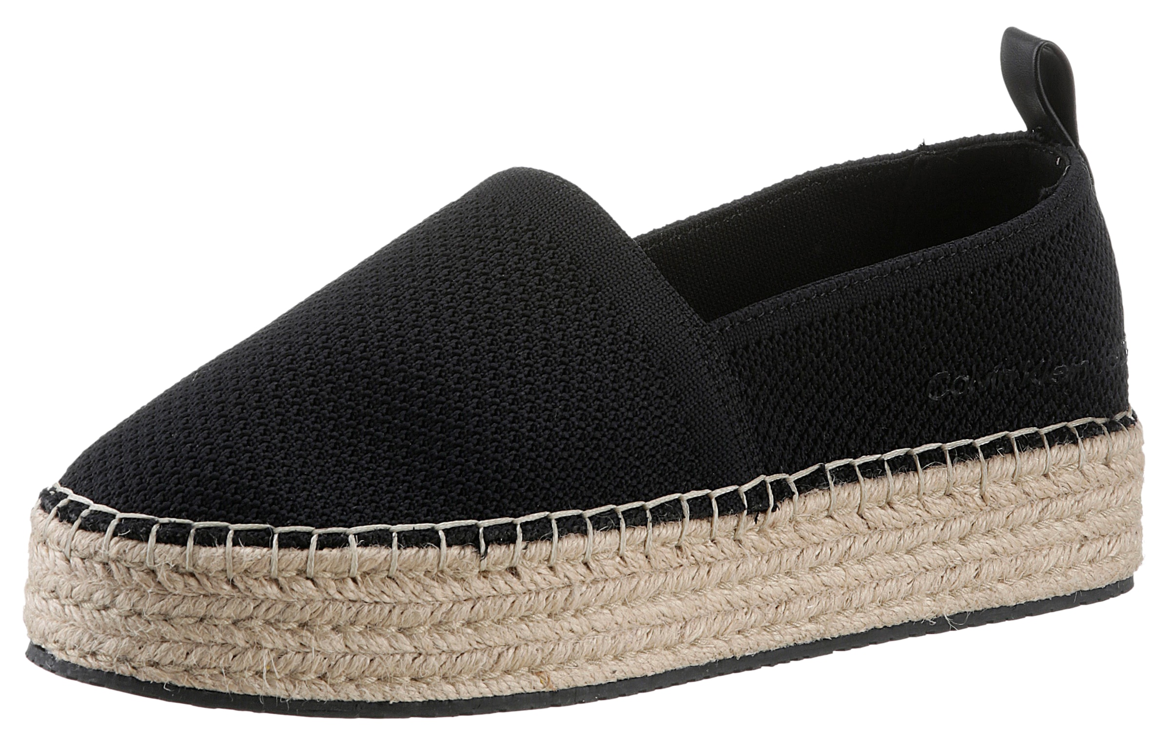 Calvin Klein Jeans Espadrille "PLATFORM ESPADRILLE UC", Sommerschuh, Slipper, Strandschuh mit Jute Plateausohle