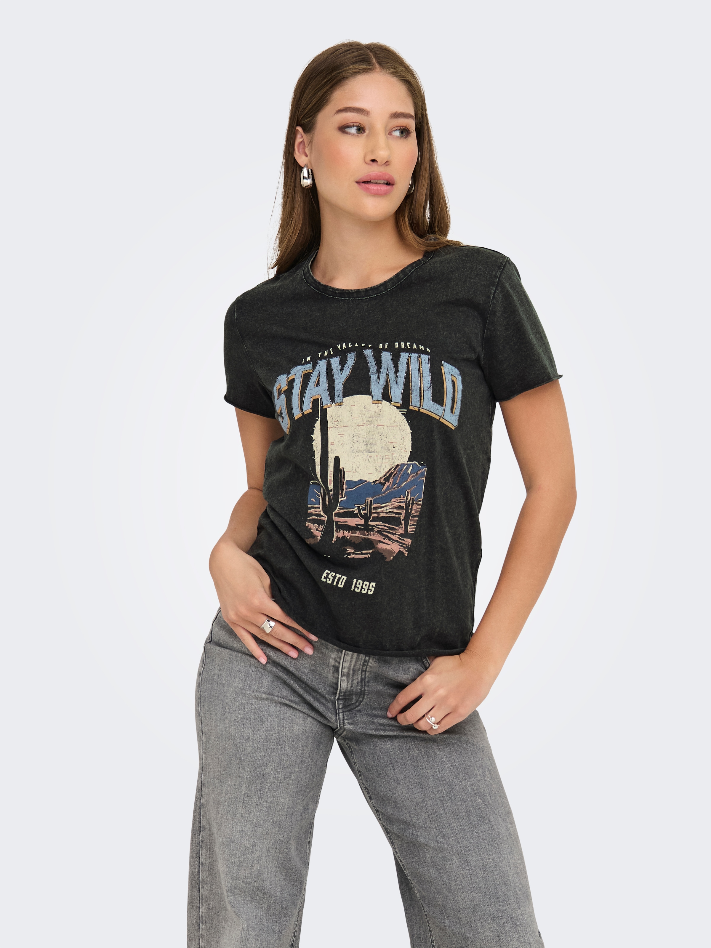 ONLY Rundhalsshirt "ONLLUCY REG S/S TOP JRS NOOS", unterschiedlich bedruckt günstig online kaufen