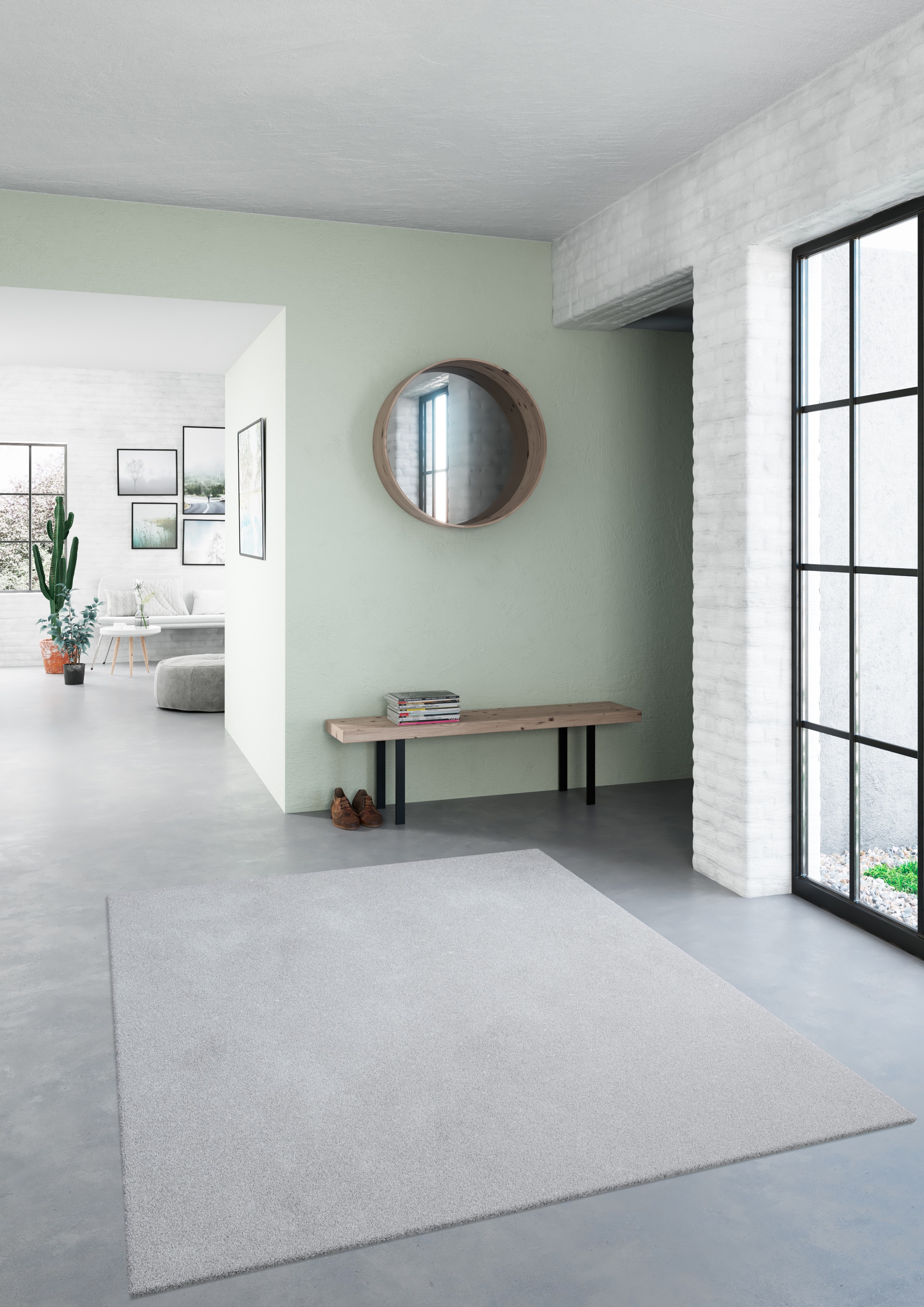 Primaflor-Ideen in Textil Teppich »MELLOW, Made in Belgium« rechteckig 19 mm Höhe Uni Farben, weicher Flor, waschbar