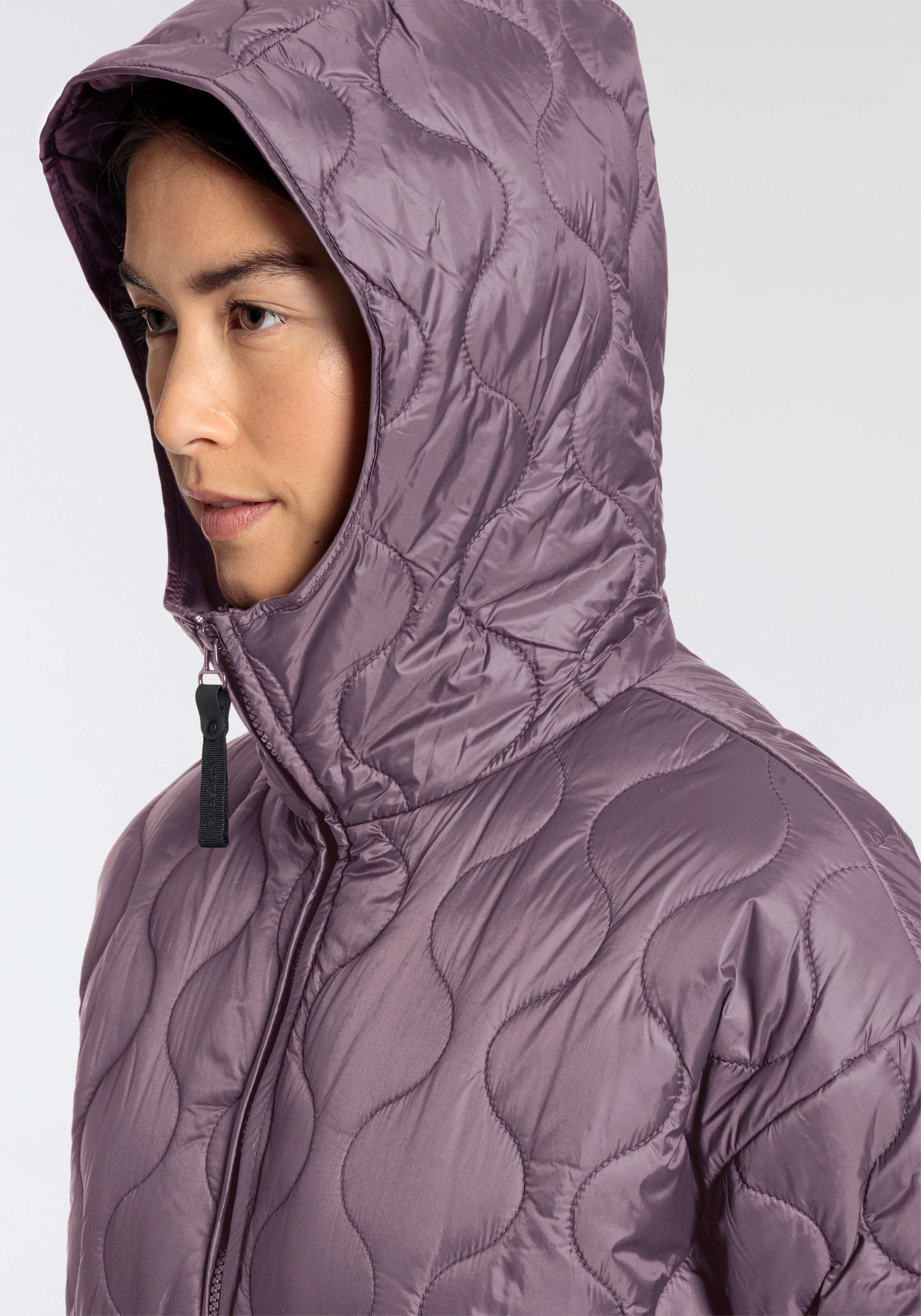 Icepeak Steppmantel "AALEA" winddichtes Material, mit fester Kapuze und Ton günstig online kaufen