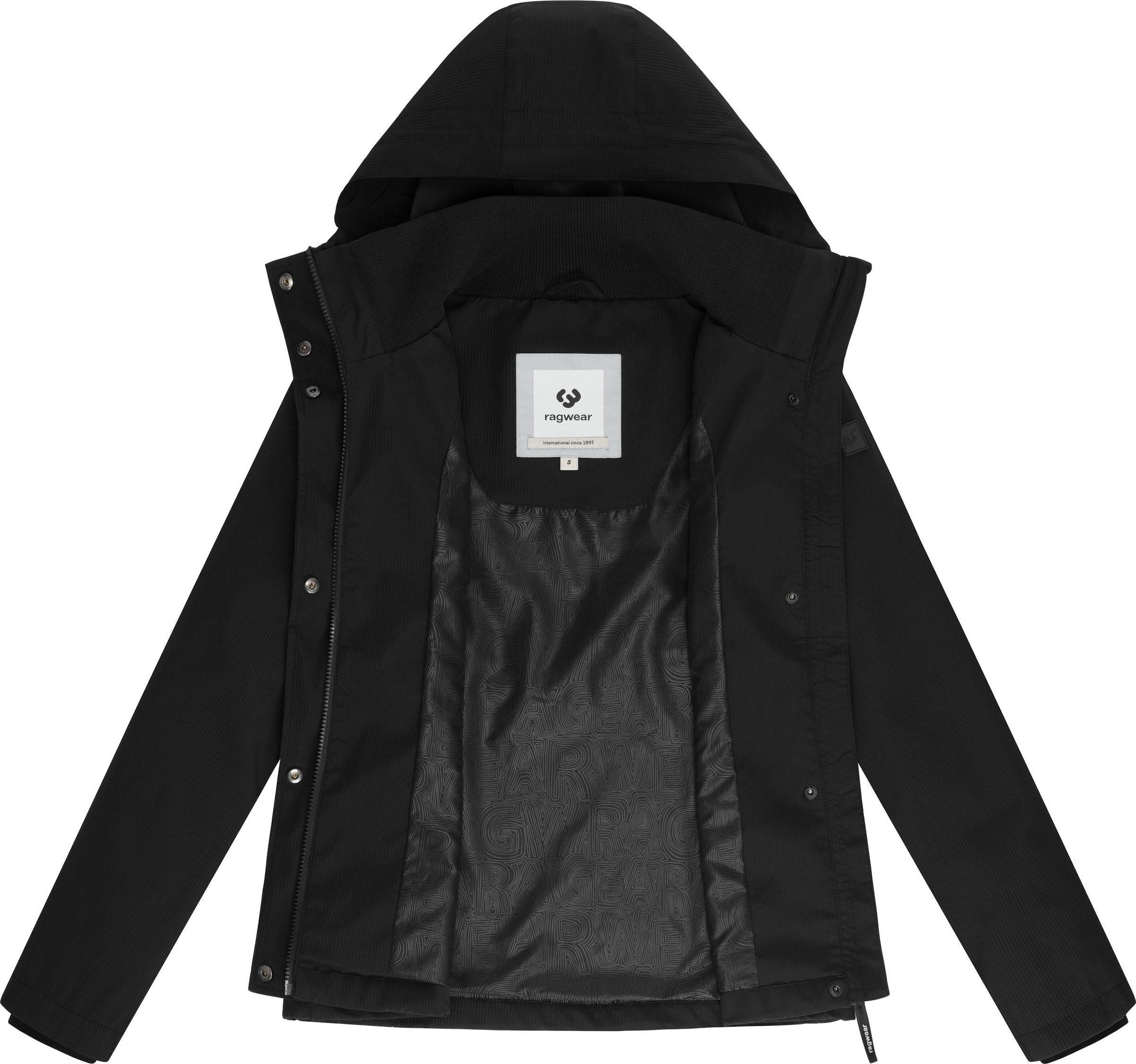 Ragwear Outdoorjacke »Sunniva B«, mit Kapuze, Übergangsjacke wasserdicht mit feiner Rillenstruktur