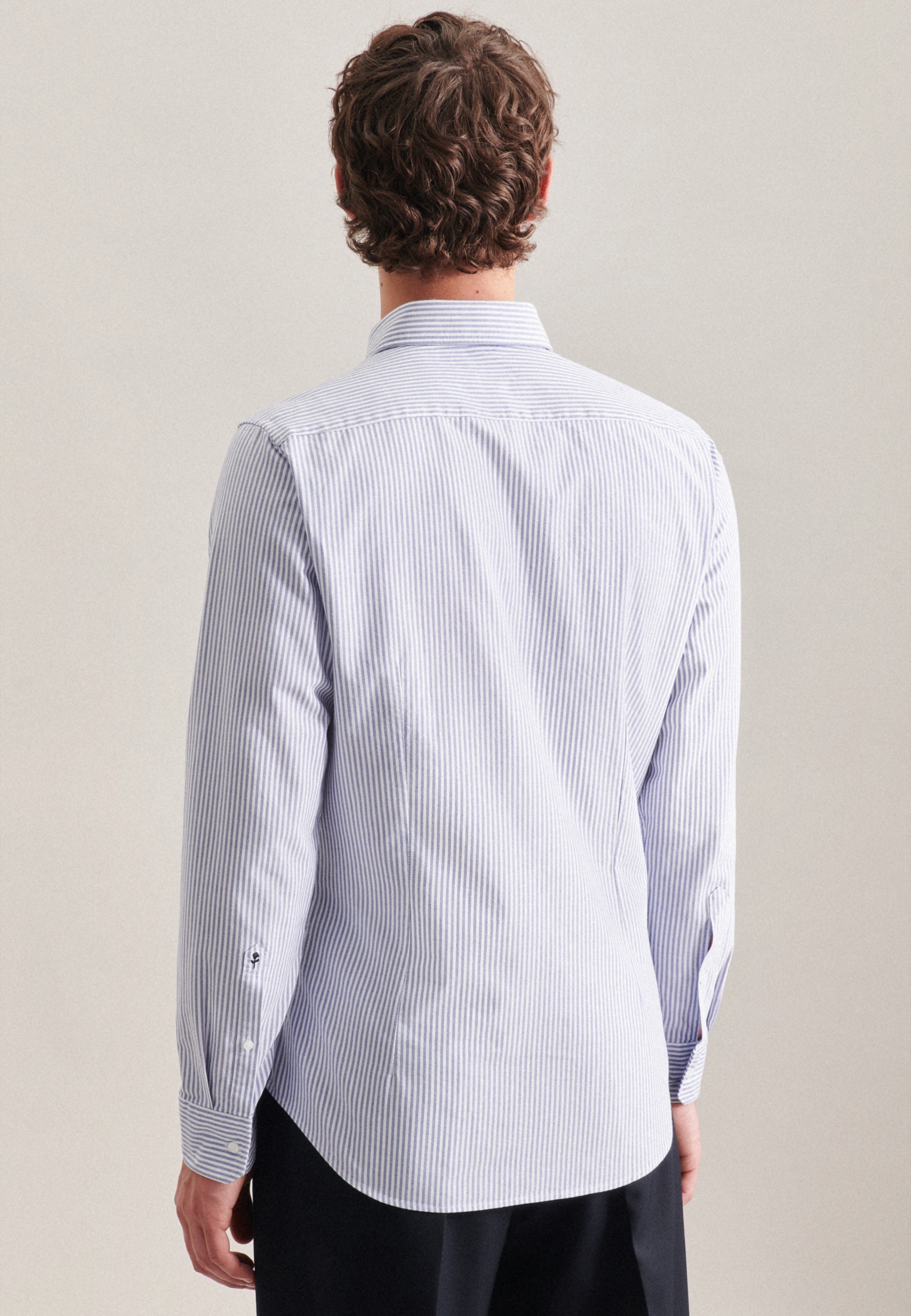 seidensticker Businesshemd »X-Slim«, X-Slim Langarm Button-Down-Kragen Streifen