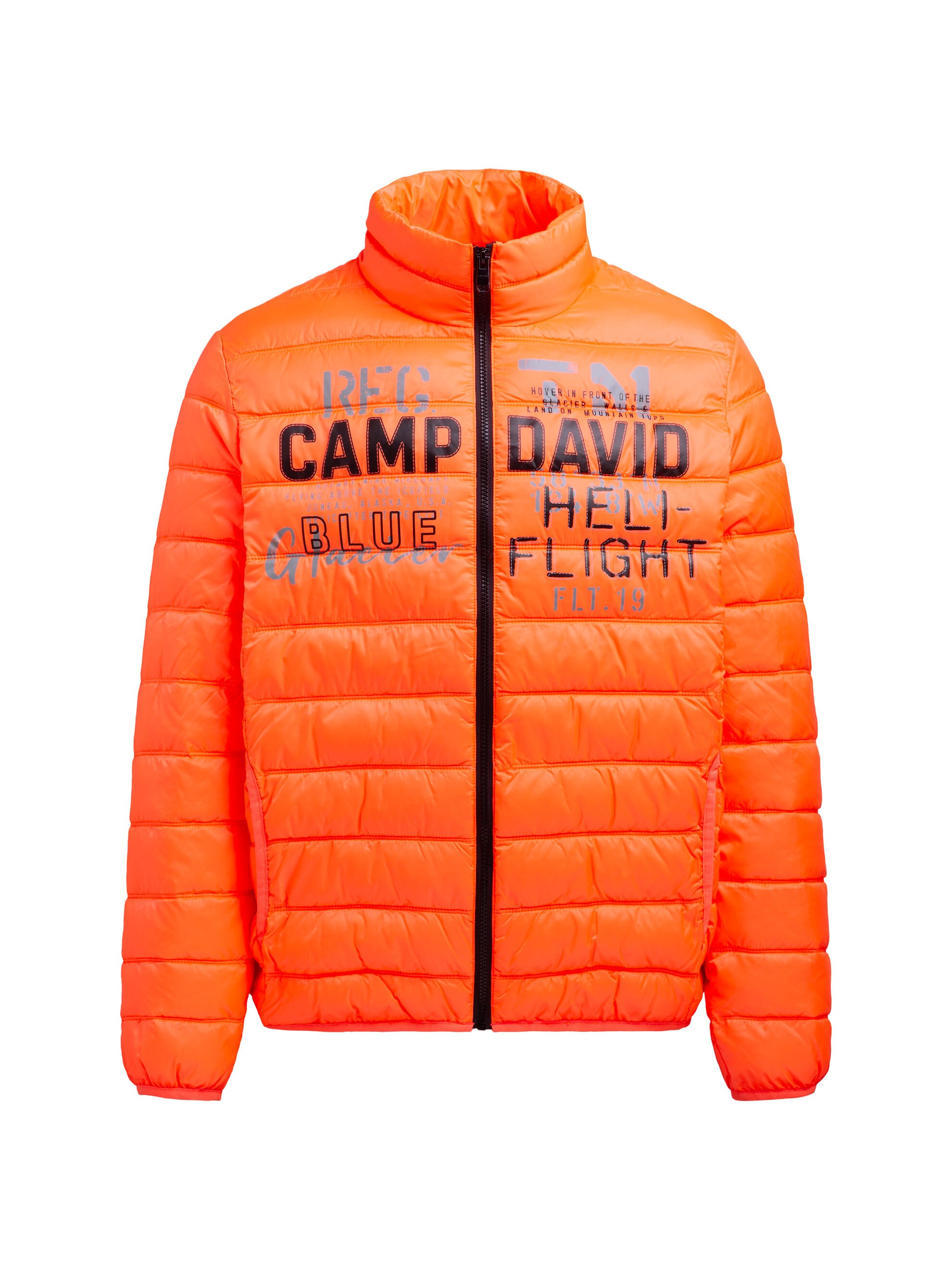 CAMP DAVID Steppjacke ohne Kapuze mit elastischem Saumabschluss