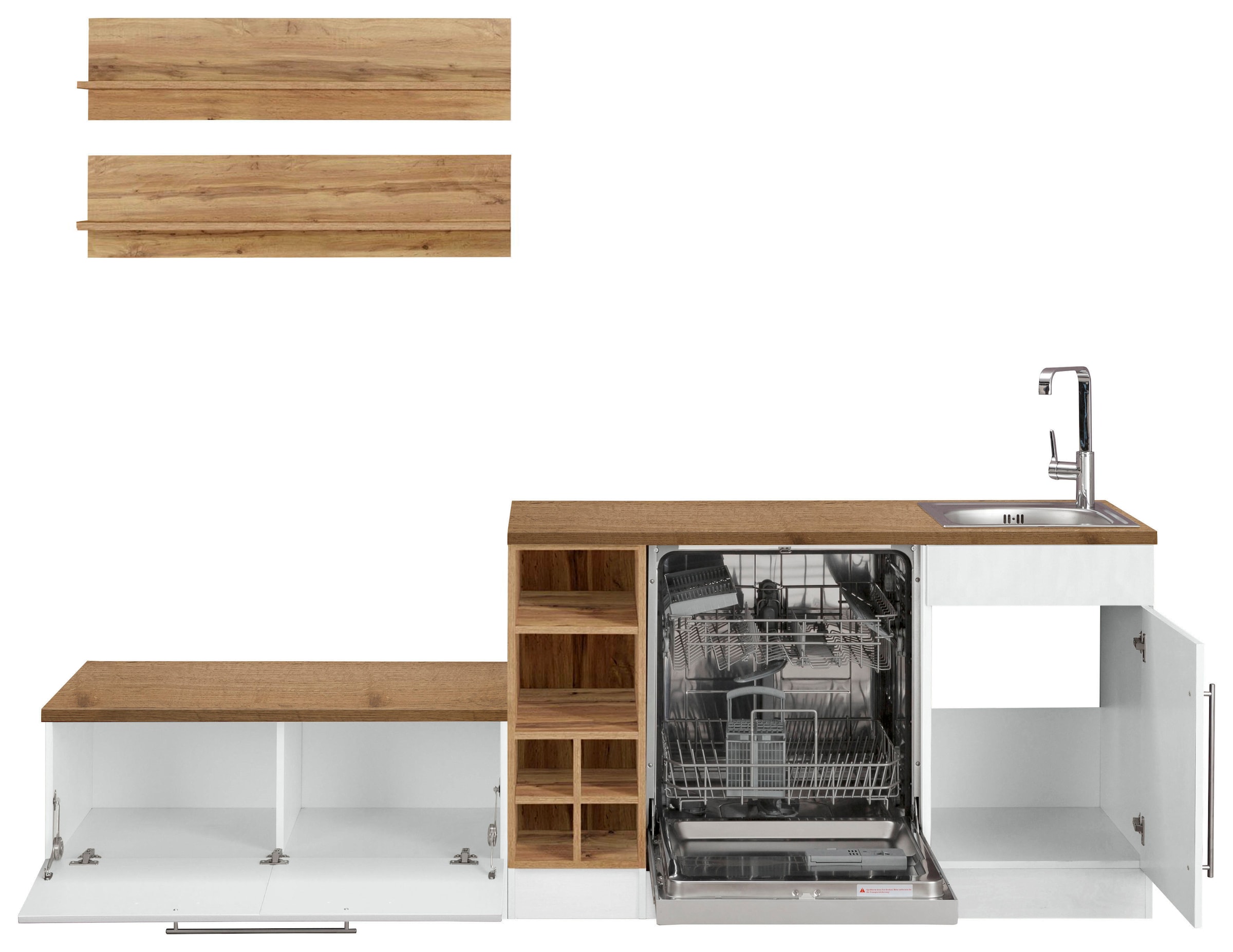 Kochstation Winkelküche »KS-Samos«, ohne E-Geräte, Stellbreite 300 x 250 cm