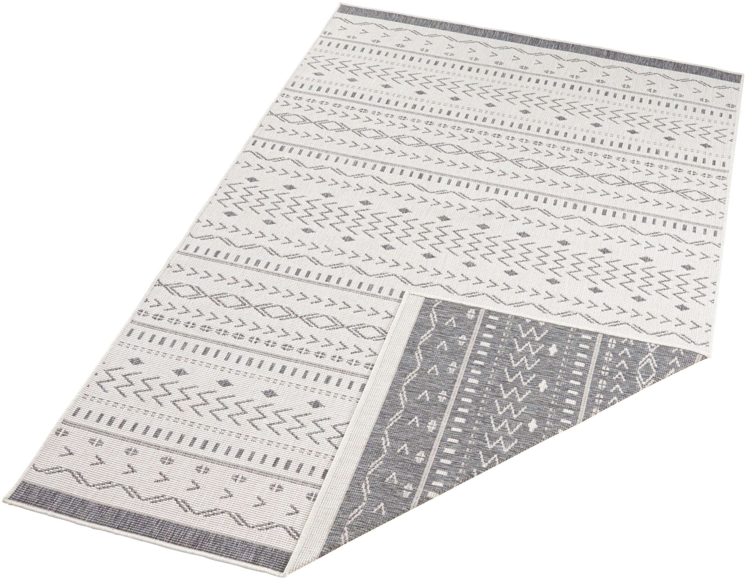 NORTHRUGS Teppich »Kuba Wendeteppich«, rechteckig, 5 mm Höhe, In-& Outdoor, Wetterfest, Balkon, Läufer, Wohnzimmer, Wasserfest