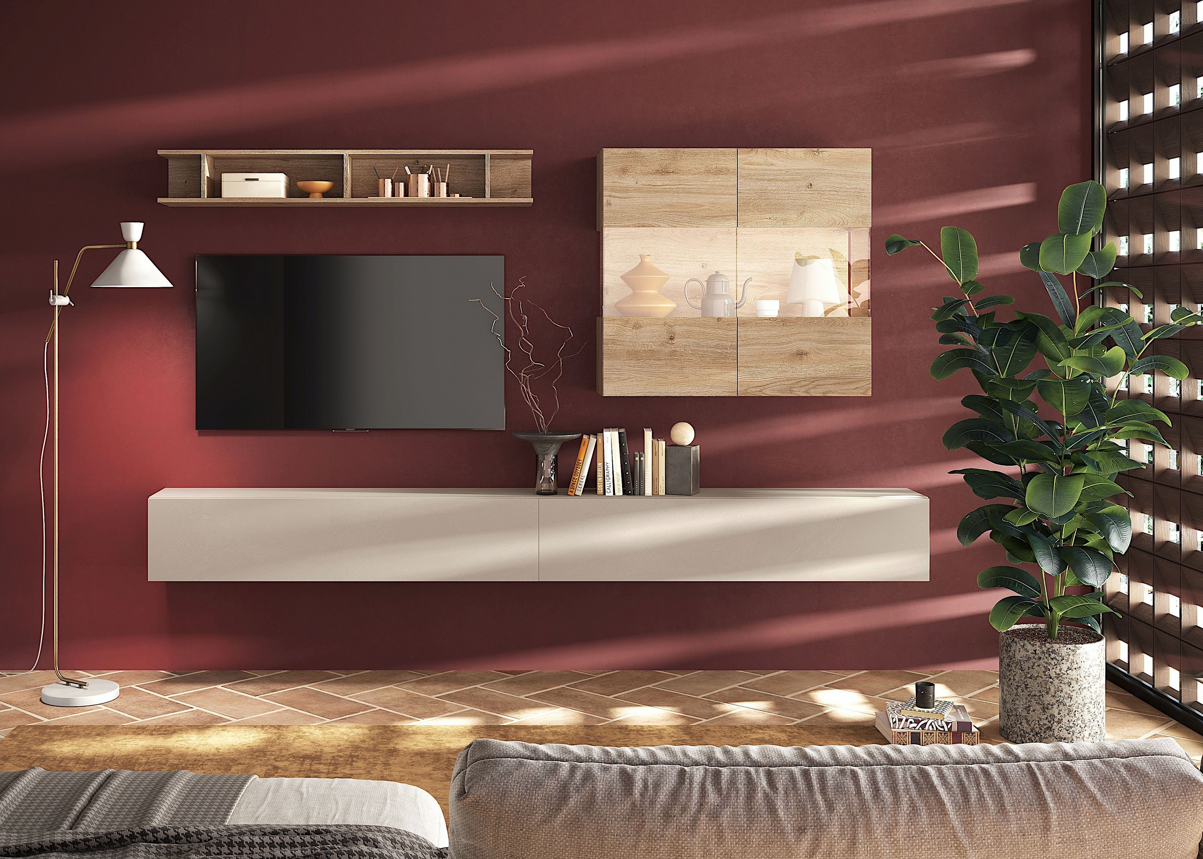 INOSIGN Wohnwand "INFINITY, 4tlg. Breite 276 cm, moderne Mediawand" 4 Stk. günstig online kaufen