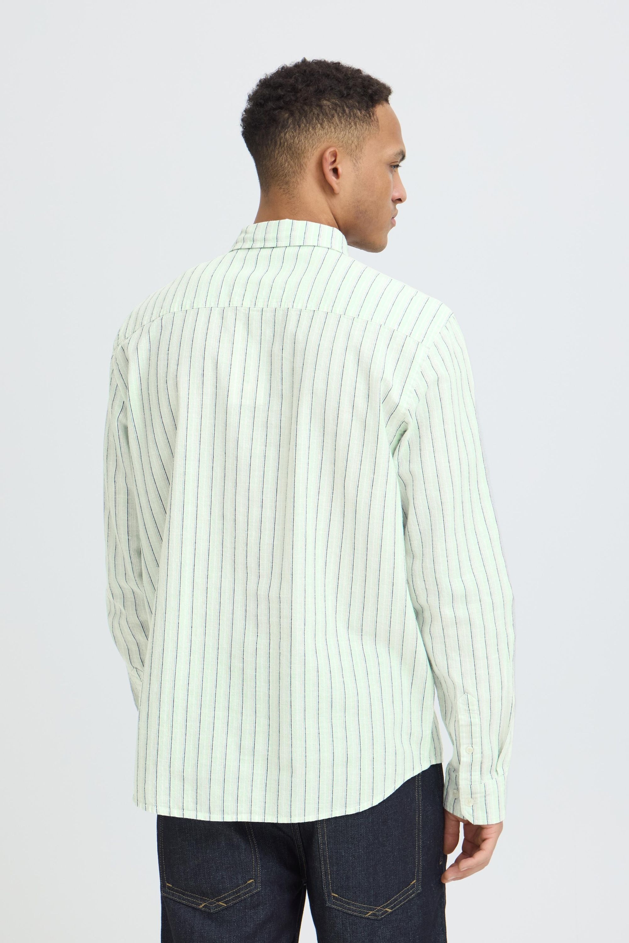 Blend Leinenhemd »BHAban Linen Mix Striped« Gestreiftes Hemd mit 2-Knopf-Manschette