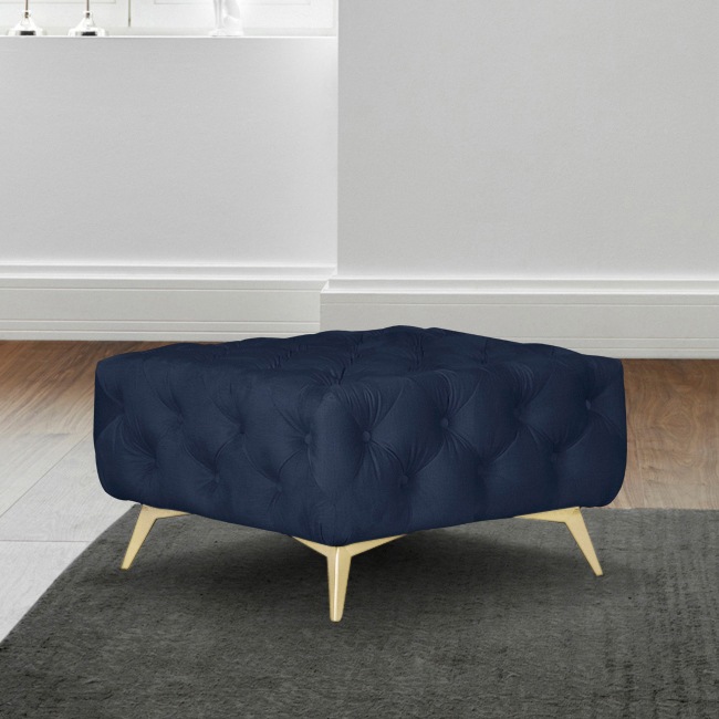 Home affaire Polsterhocker "Amaury" Chesterfield-Optik, Breite 80cm, Fußfar günstig online kaufen