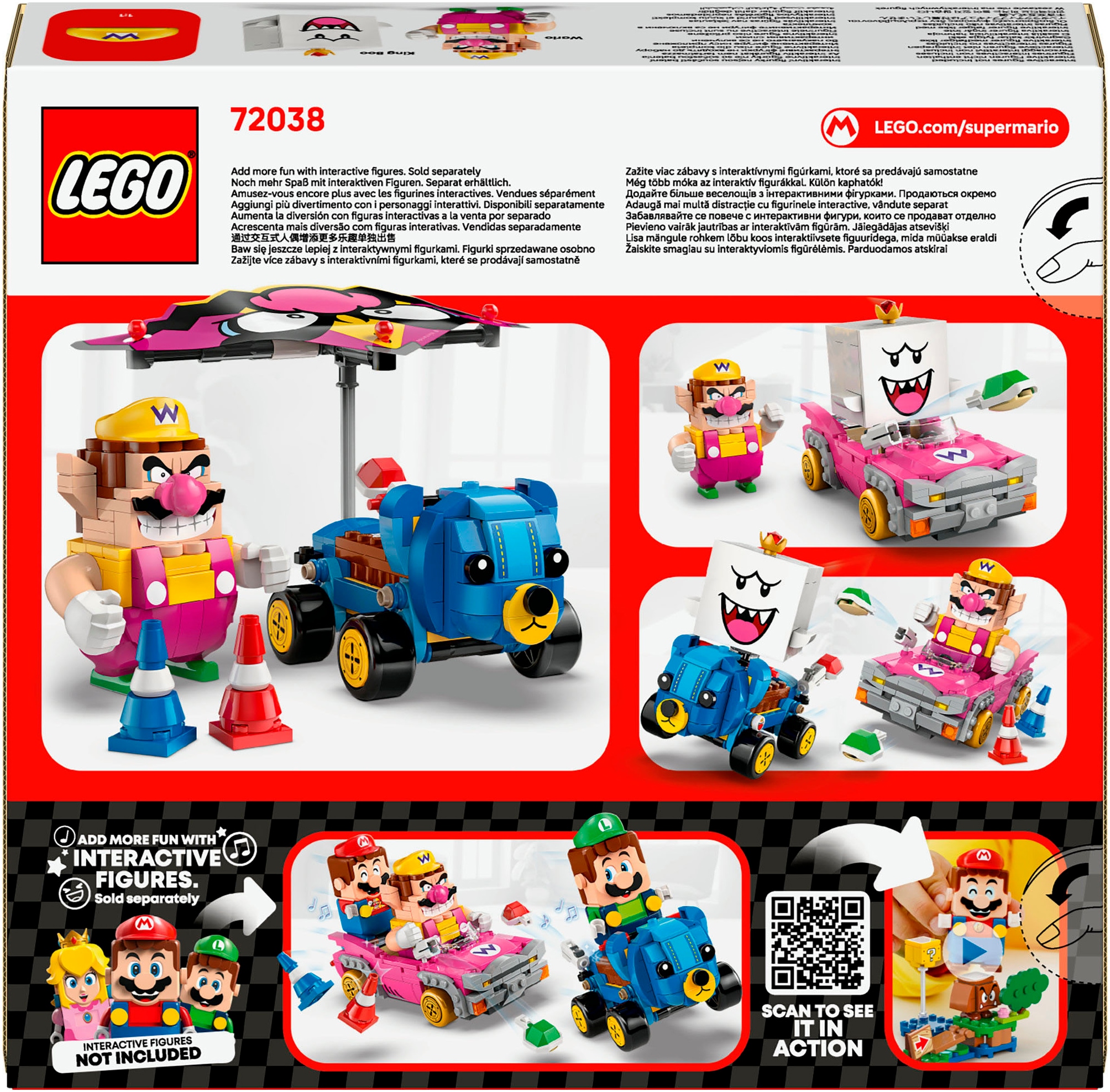 LEGO® Konstruktionsspielsteine »Mario Kart – Wario & König Buu Huu (72038), LEGO Super Mario«, (512 St.), Made in Europe