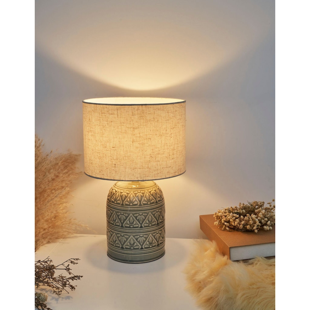 Pauleen Tischleuchte »Tender Pearl max20W Beige 230V Stoff/Keramik«, 1 flammig-flammig