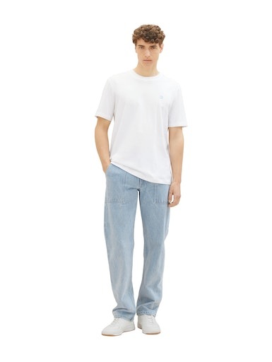 TOM TAILOR Denim T-Shirt »Crewneck«, mit kleinem Logo-Print