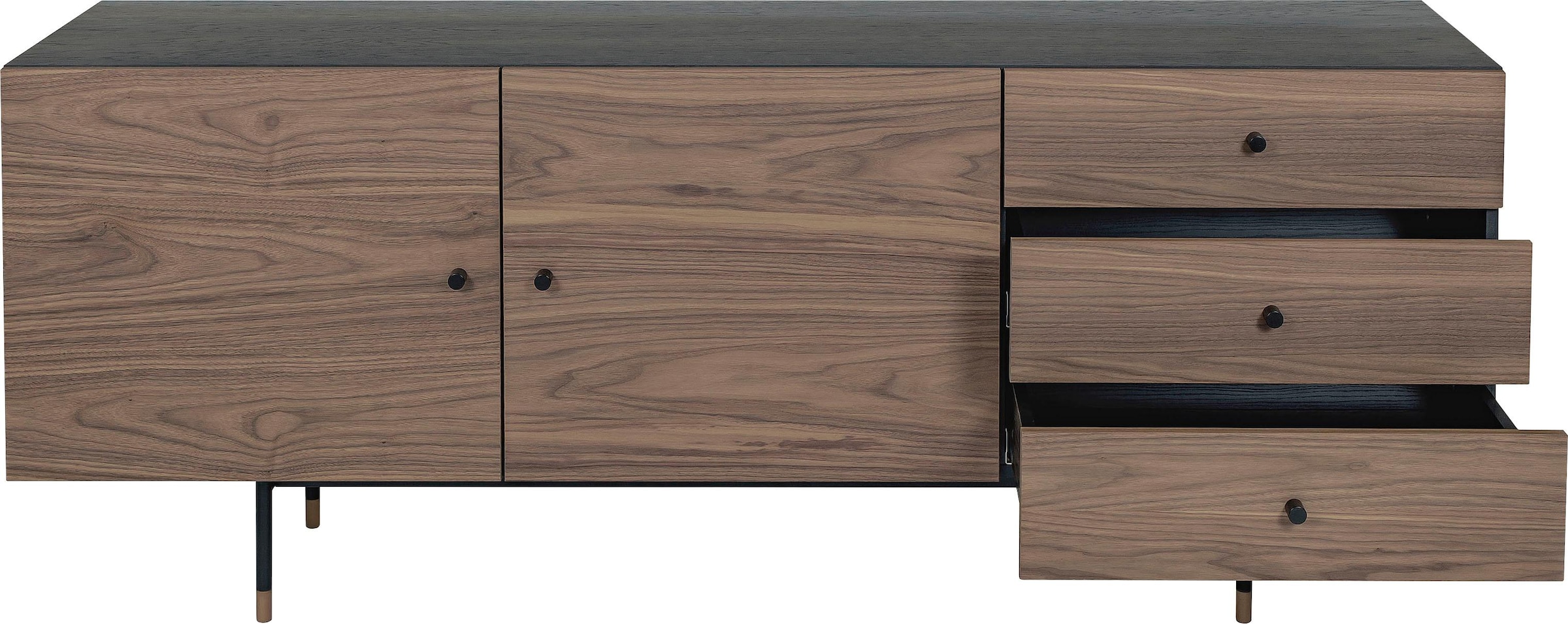 Woodman Sideboard »Daniel«, Breite 180 cm, Holzfurnier aus Walnussbaum