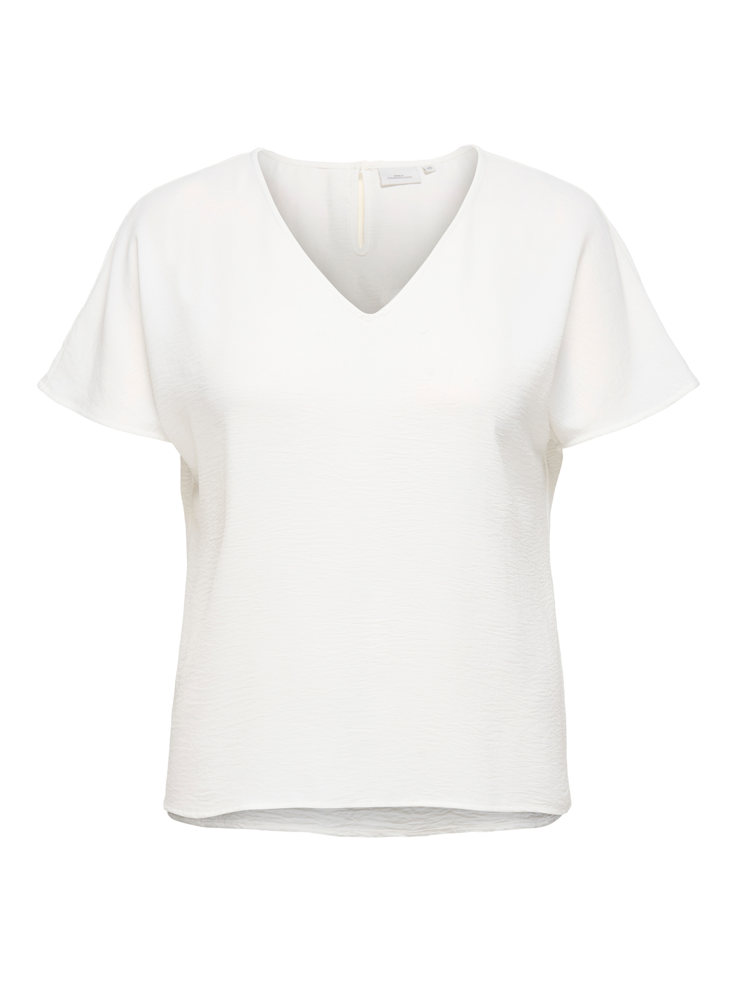 ONLY CARMAKOMA Shirtbluse "CARMETTA LIFE V-NECK SS TOP WVN NOOS" günstig online kaufen