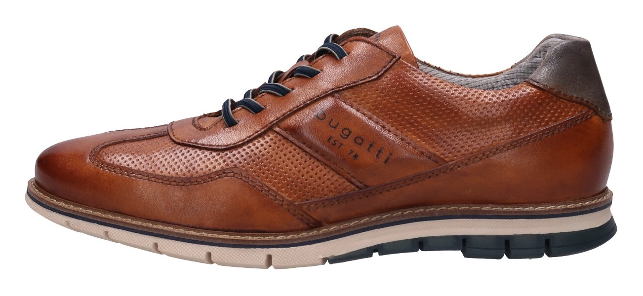 bugatti Schnürschuh  mit Rahmennaht, Weite G, Freizeitschuh, Halbschuh, Schnürschuh