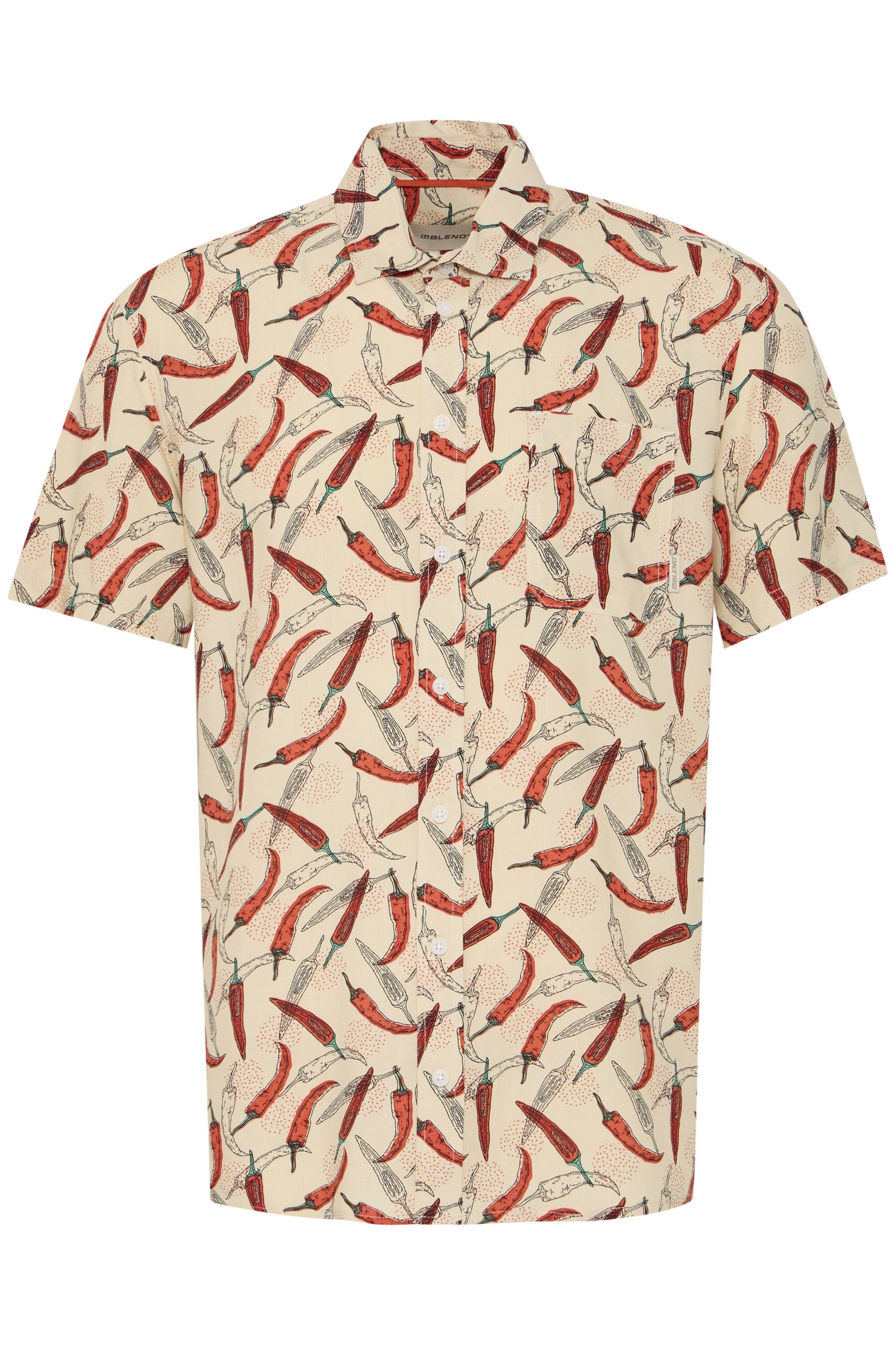 Blend Kurzarmhemd "BHBalder" Lässiges gemustertes Kurzarmhemd und Brusttasc günstig online kaufen