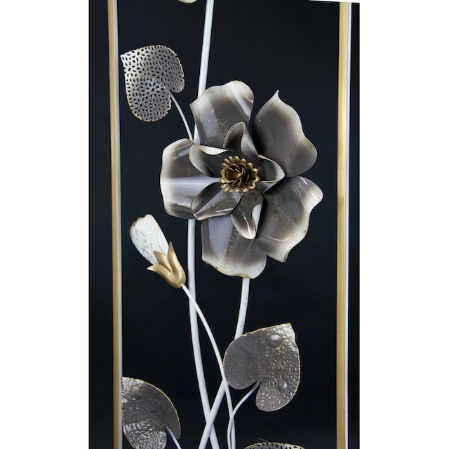 I.GE.A. Wandbild »Metallbild Blumen«, Wanddeko, Metall, Wandskulptur kaufen  | BAUR