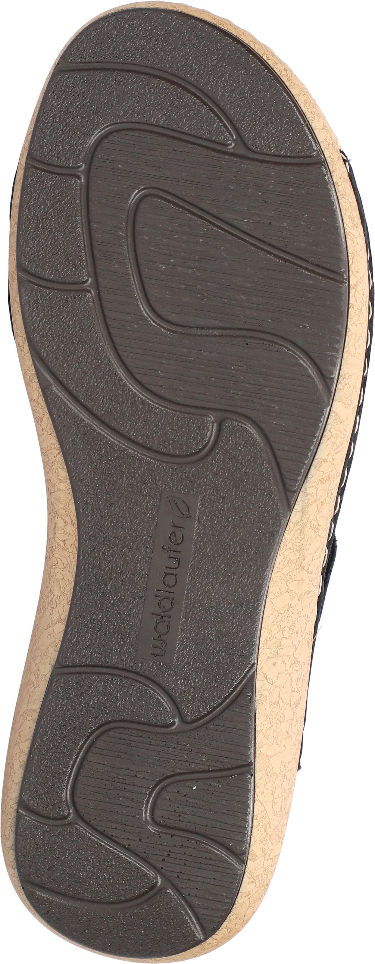 Sandale WALDLÄUFER "K-Heliett", Damen, Gr. 8 (42), schwarz, Nubukleder, unifarben, Schuhe Sandale, Sommerschuh, Sandalette, Keilabsatz, in Komfortweite K (= extraweit) 2