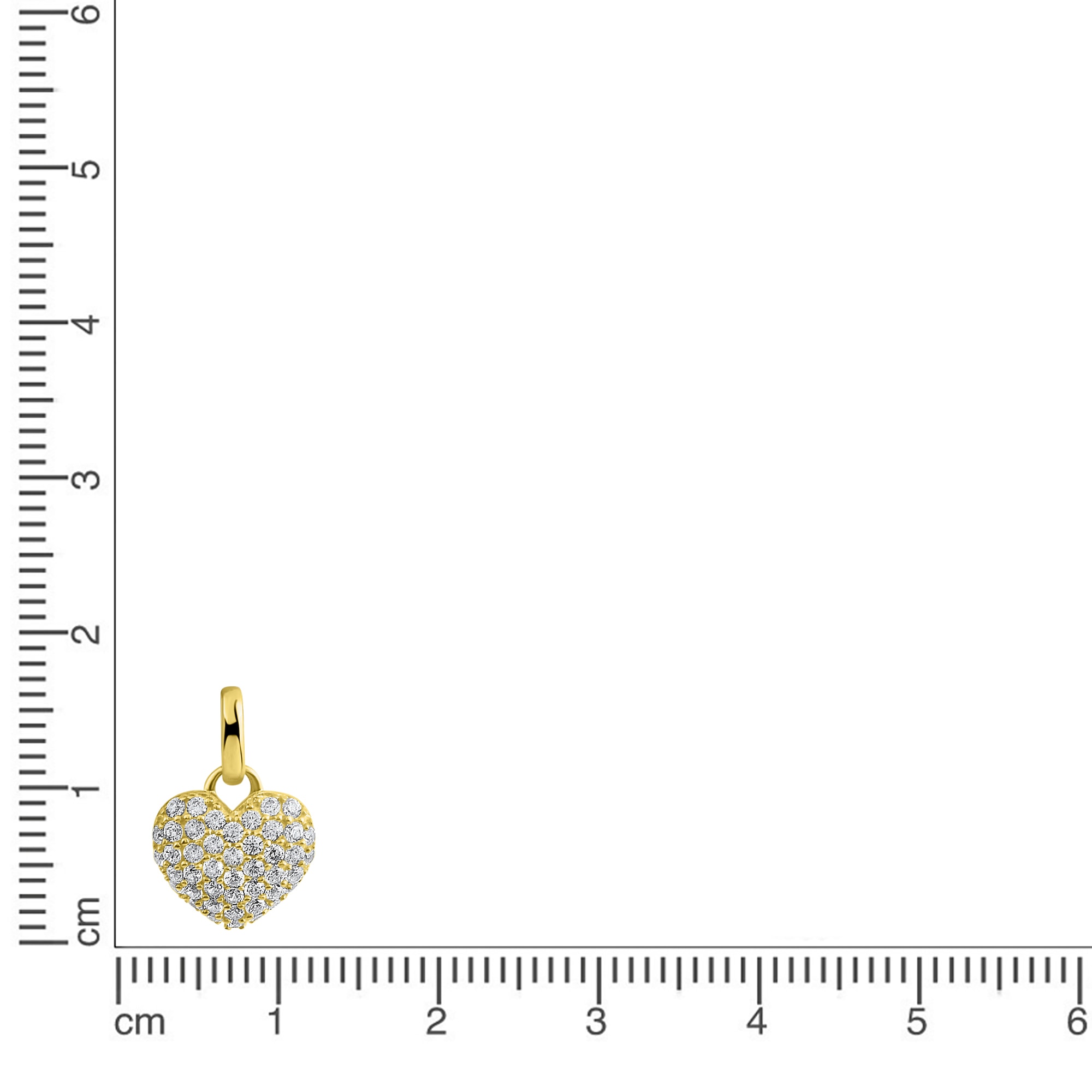 Fascination by Ellen K. Kettenanhänger »375/- Gelbgold Herz Zirkonia«