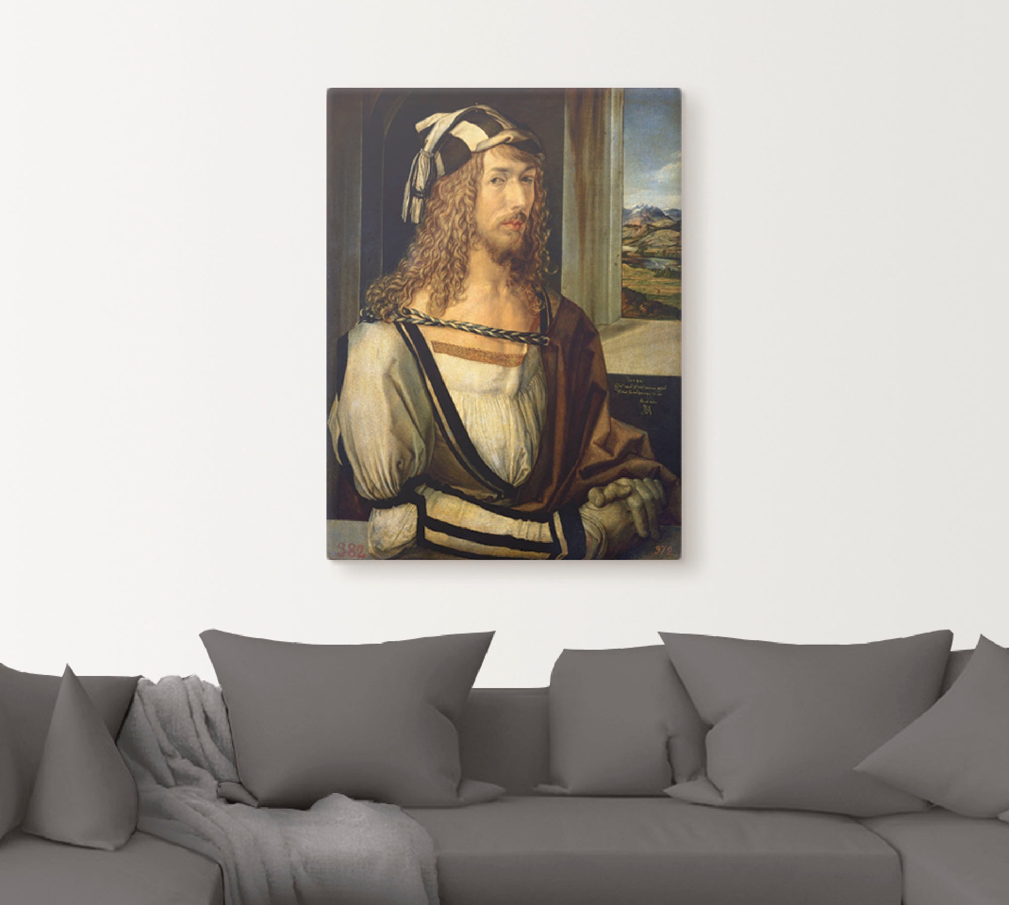 Artland "Selbstbildnis mit Landschaft. 1498" Porträts 1 Stk. tlg. auf Holzr günstig online kaufen