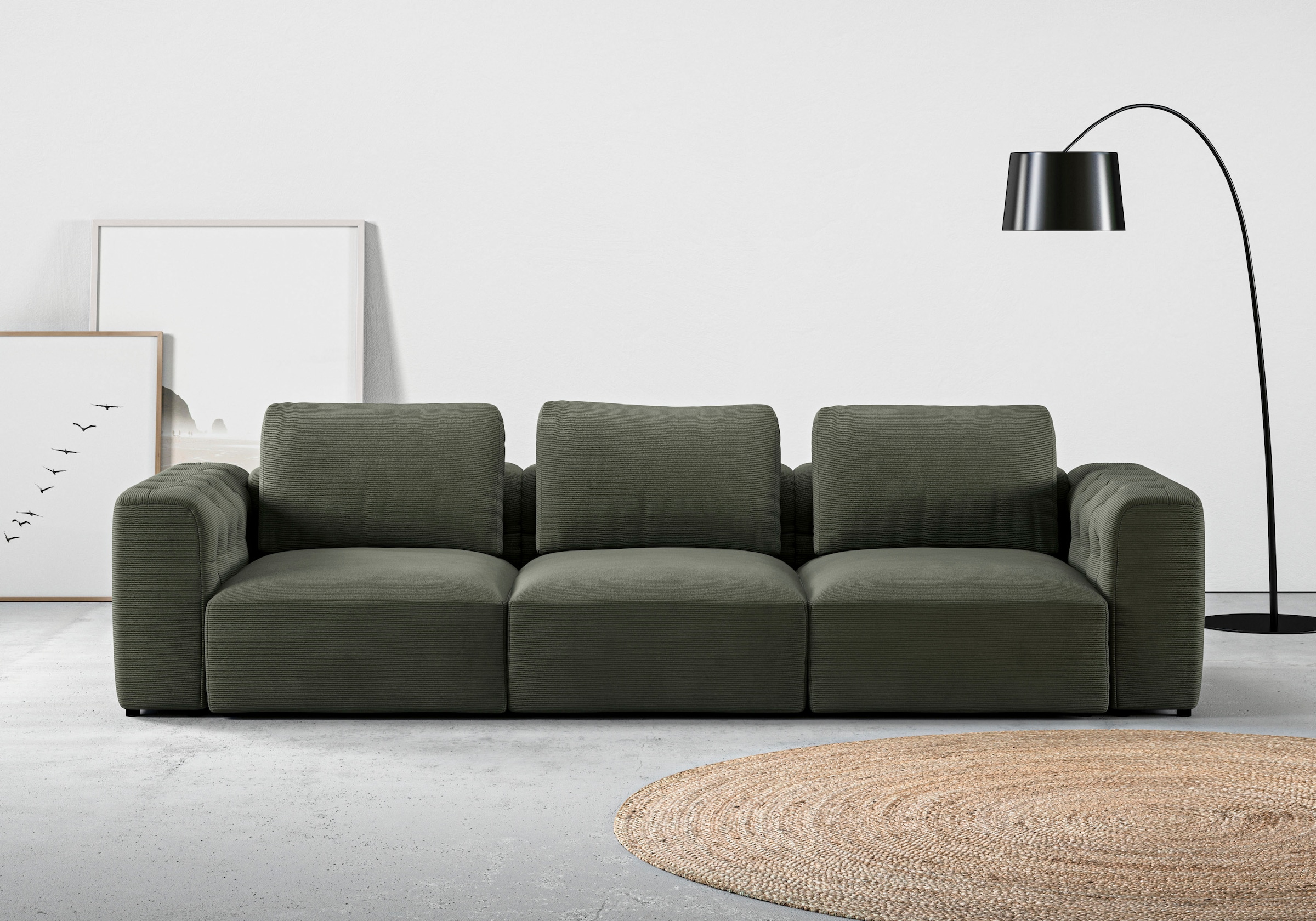Home affaire 3-Sitzer "Cushid" Modulsofa, bestehend aus 3 Teilen, Breite 30 günstig online kaufen