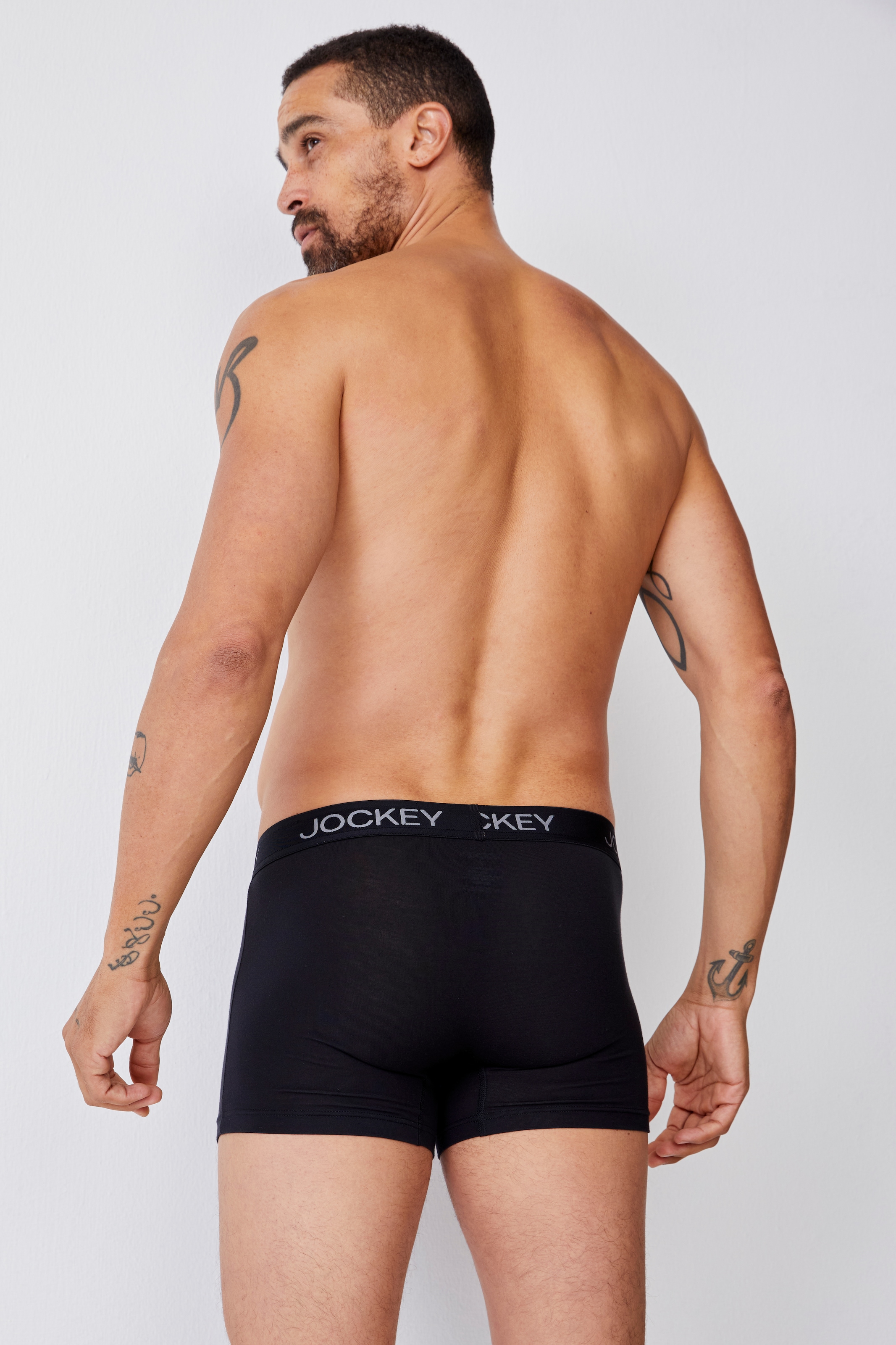 Jockey Trunk »CHAFE PROOF POUCH TRUNK«, (2er Pack), Mittlere Bundhöhe, Logobund
