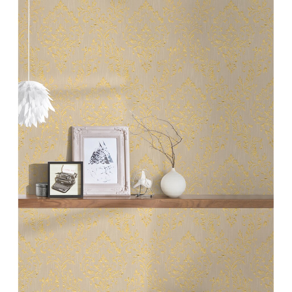 Architects Paper Textiltapete »Metallic Silk«, Barock-matt-glänzend, Ornament Tapete Barock