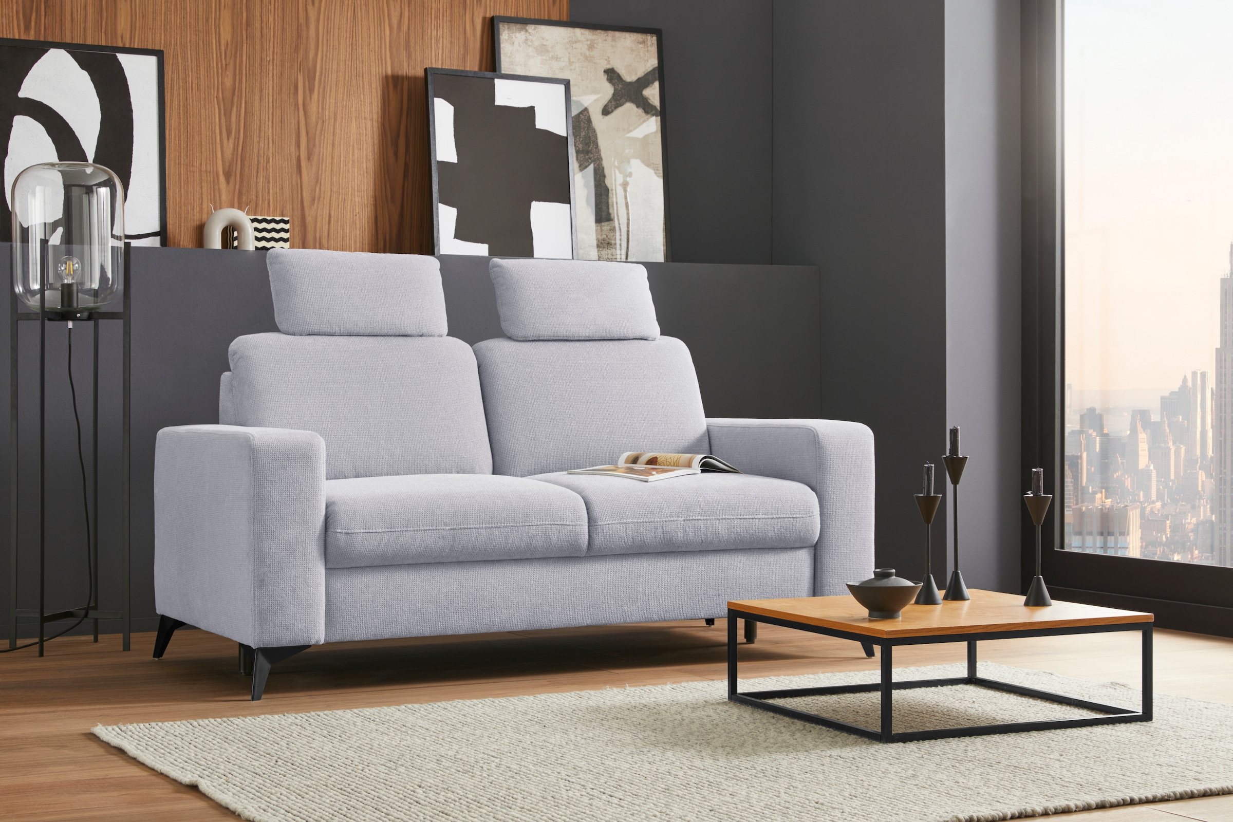 Home affaire 2-Sitzer "Lolland" mit Federkern, auch mit abwischbarem Bezug günstig online kaufen