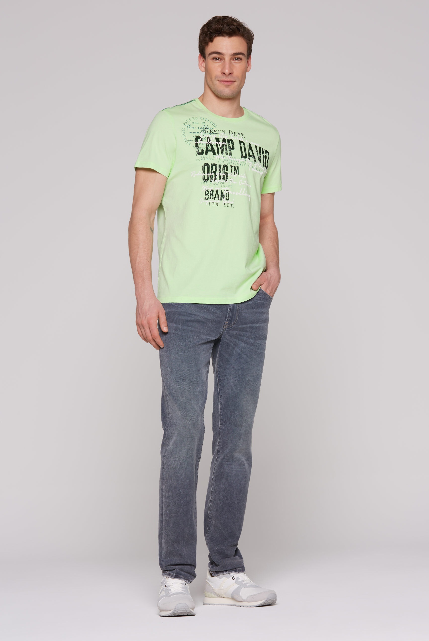 CAMP DAVID Rundhalsshirt, aus Baumwolle