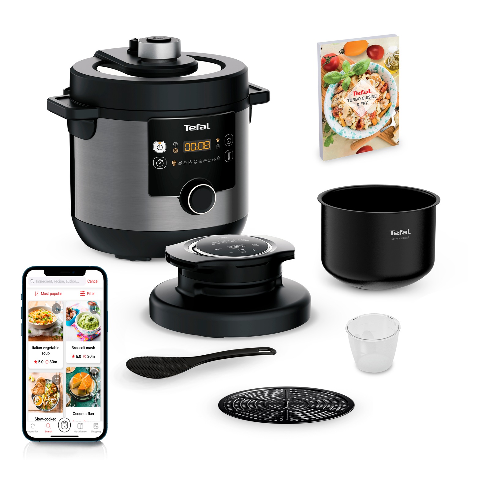 Tefal Multikocher "Turbo Cuisine & Fry inkl. Extra-Crisp-Deckel, 1-Knopf-Be günstig online kaufen