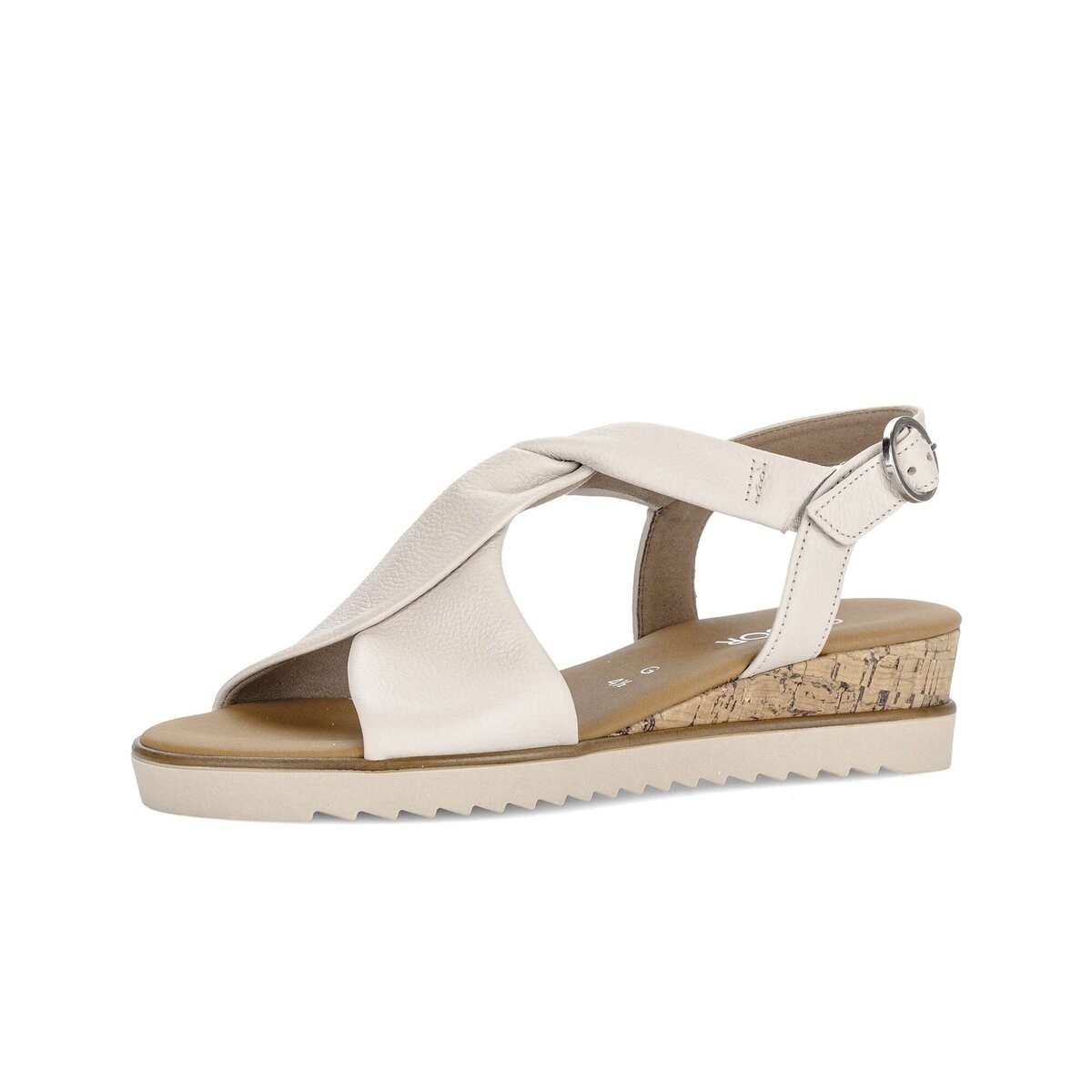 GABOR Damen Keilsandalette "Keilsandalette", Gr. 40beige, Schuhe