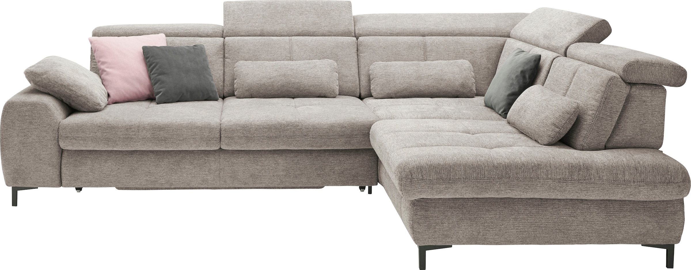 set one by Musterring Ecksofa Kaltschaumpolsterung, Flachgewebe, whlw. mit Funktionen, Sitzhöhe 49