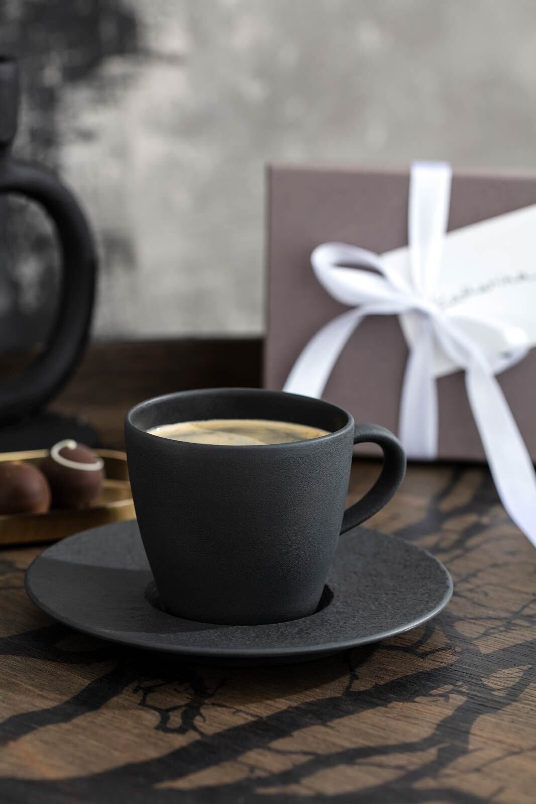 Villeroy & Boch Geschirr-Set »Frühstücks-Set Manufacture Rock 6er Set schwarz«