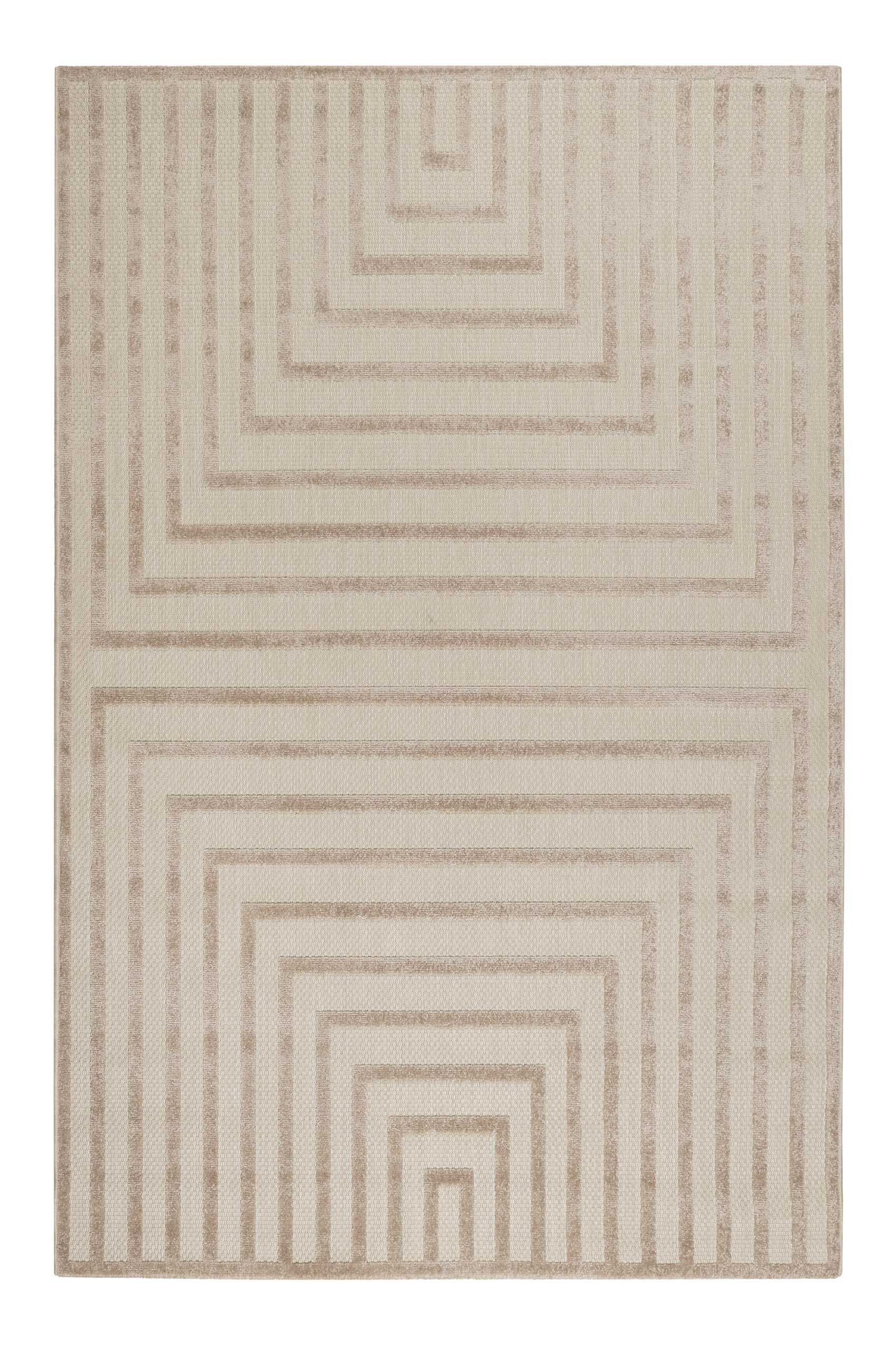 Esprit Outdoorteppich »Carolina  ESP-54227«, rechteckig, 6 mm Höhe, mit Hoch-Tief-Effekt, modern, robust, pflegeleicht, Terrasse, Küche