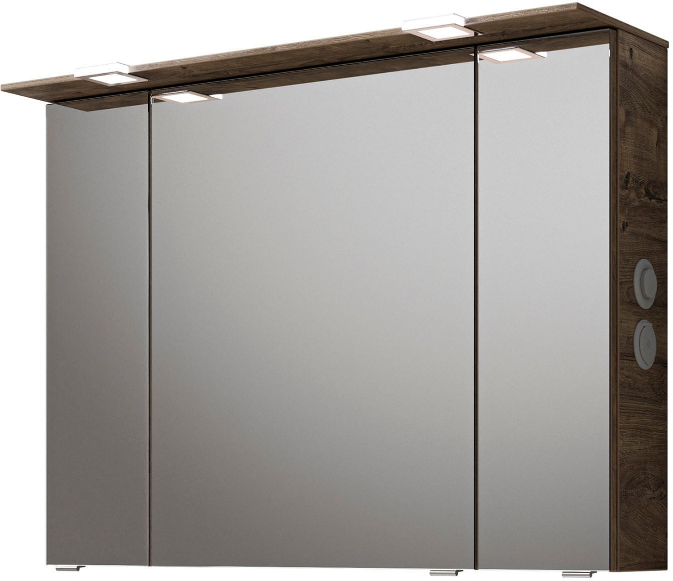 Saphir Badmöbel-Set »Serie 6025 2-teilig Mineralmarmor-Waschtisch mit LED-Spiegelschrank« 2 Stk. tlg.