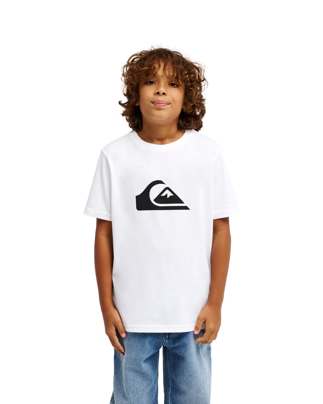 T-Shirt QUIKSILVER "Ev Comp Logo", Jungen, Gr. 14, weiß, Obermaterial: 100% Walkfrottier;, Shirts T-Shirt