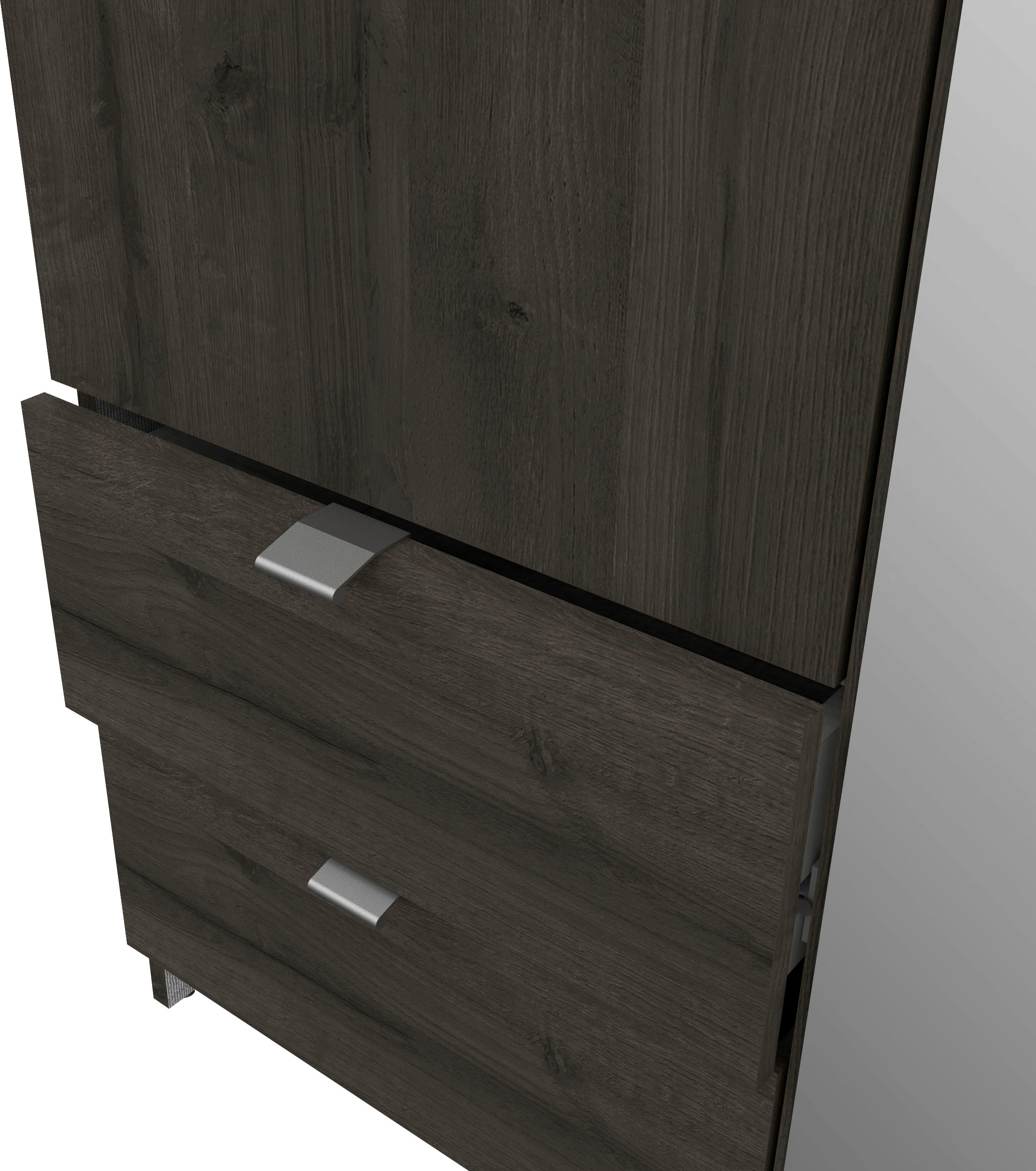 Demeyere GROUP Kleiderschrank »Mellie, 2 Spiegel, 4 Schubladen, 36 Regale, 2 Kleiderstangen« H/B/ T ca. 191/180/52cm,  maximaler Stauraum, Made in France