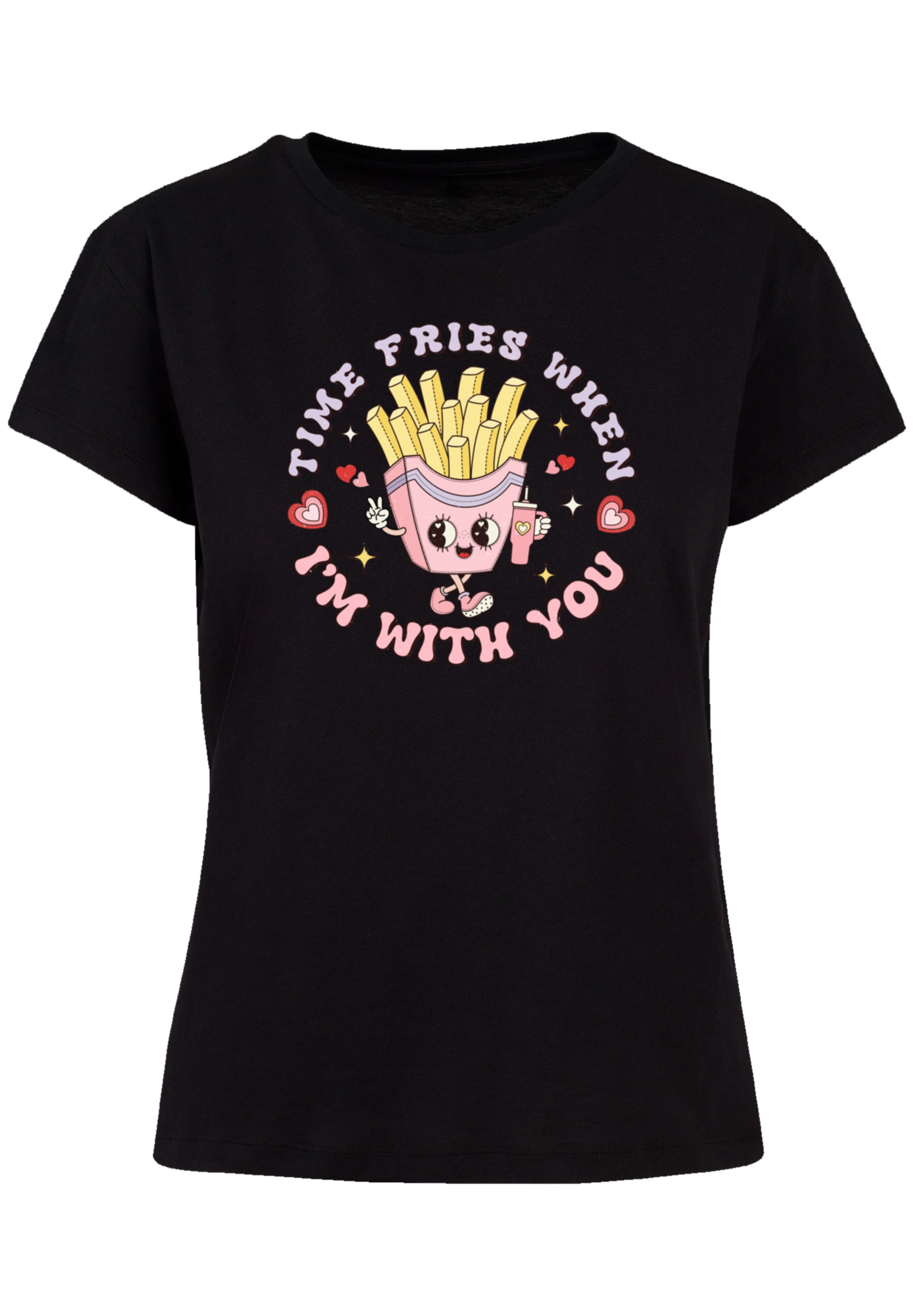 F4NT4STIC T-Shirt »Time Fries when I am with you Valentinstag«, Premium Qualität